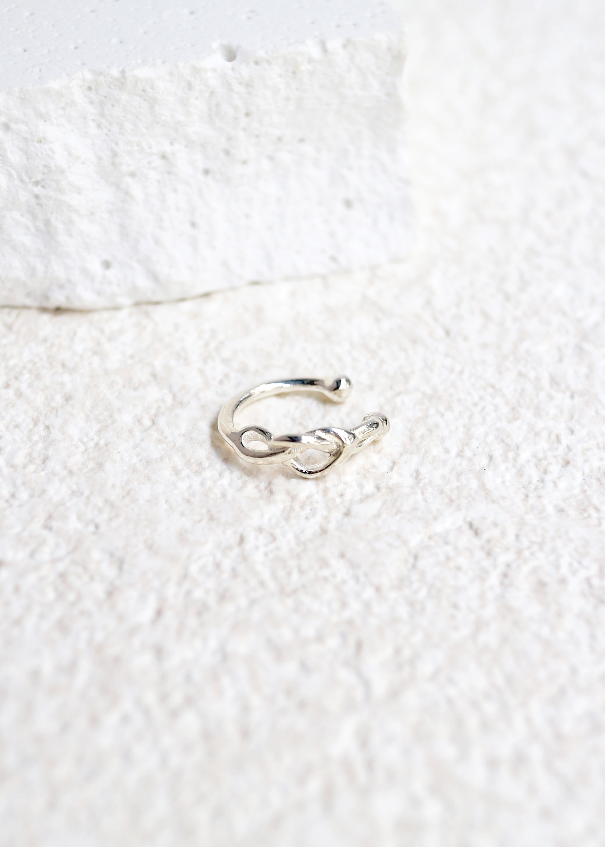 編織純銀耳骨夾