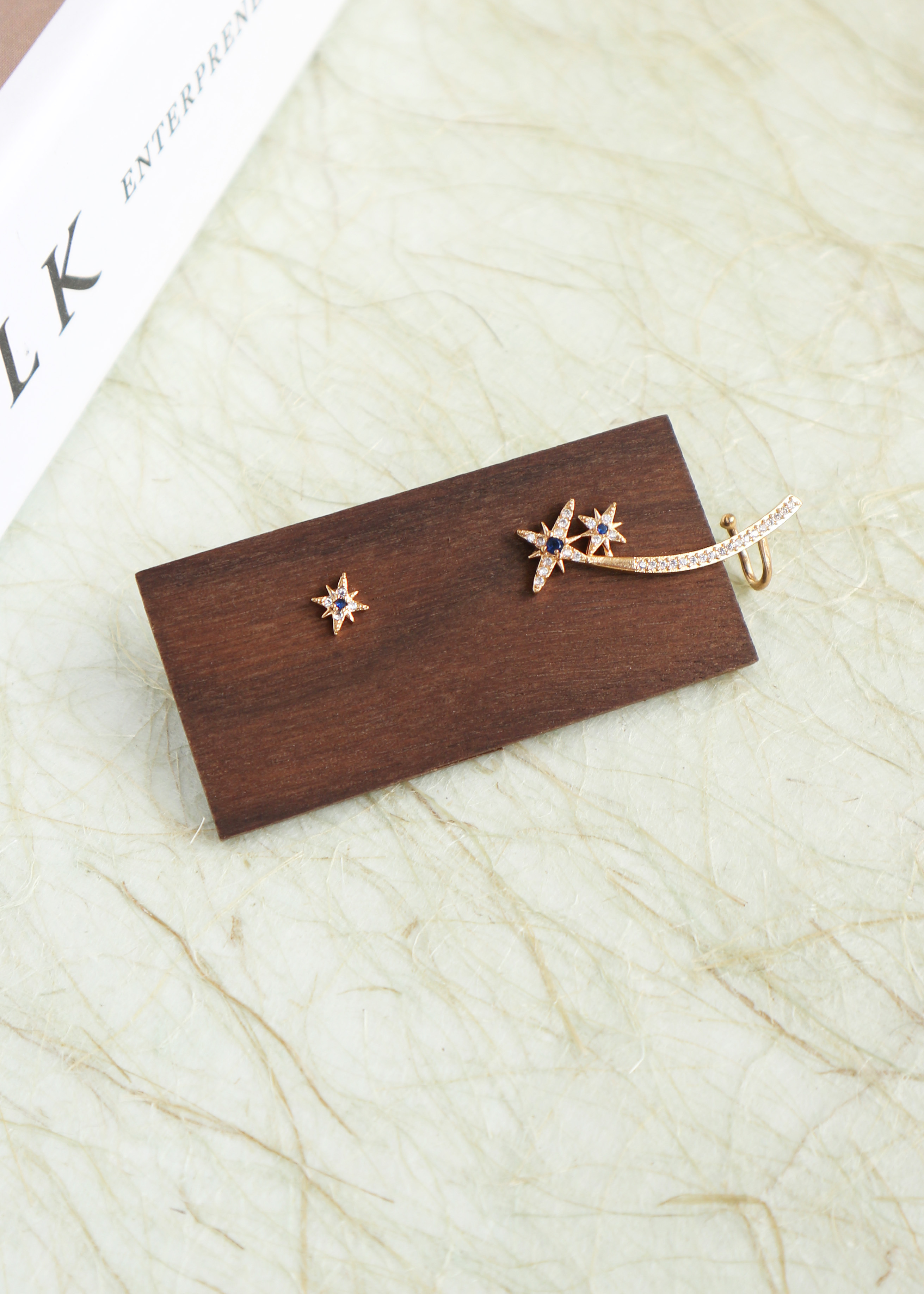 藍色星芒 耳環組合