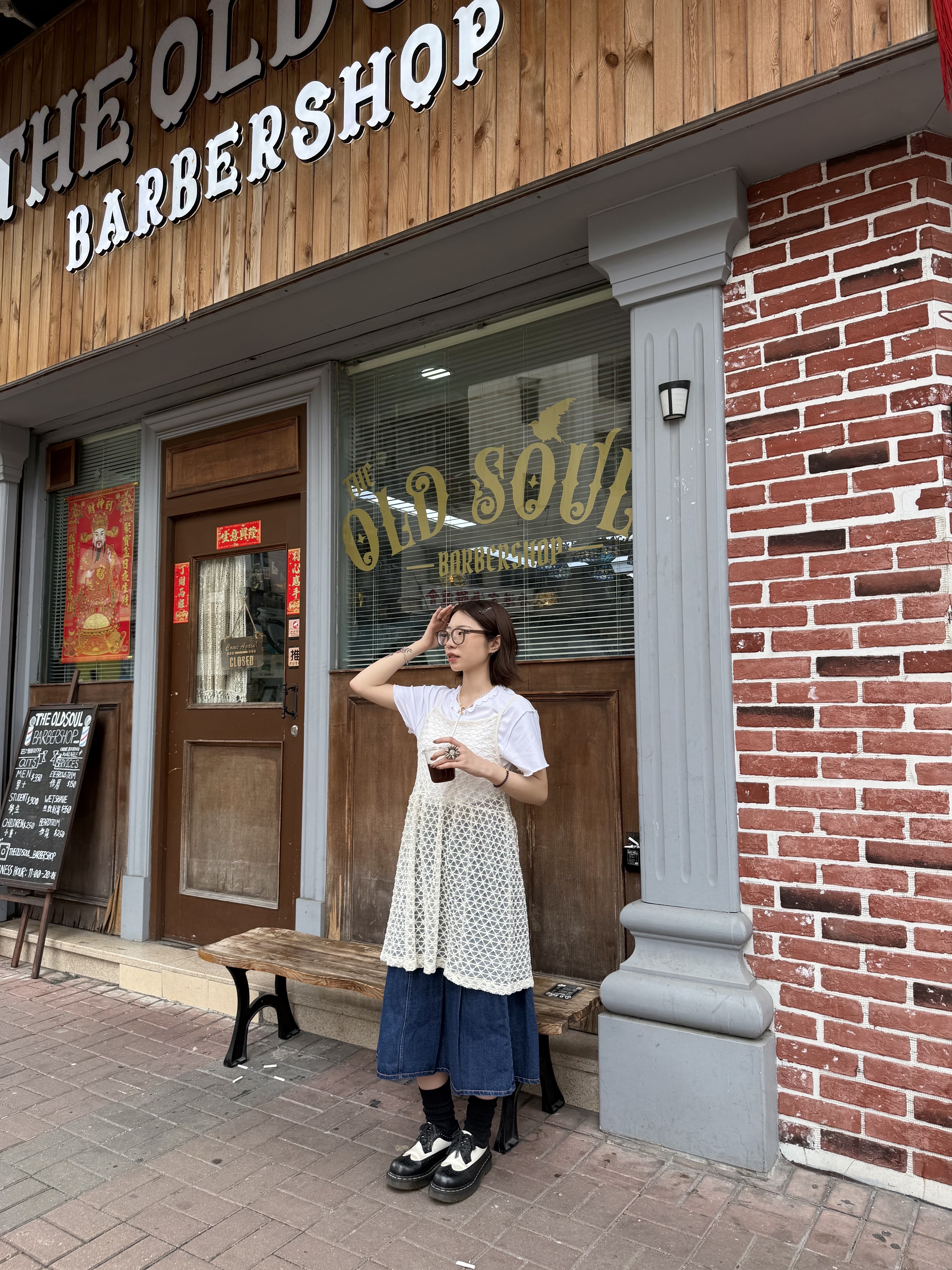 花花織紋中長Layer