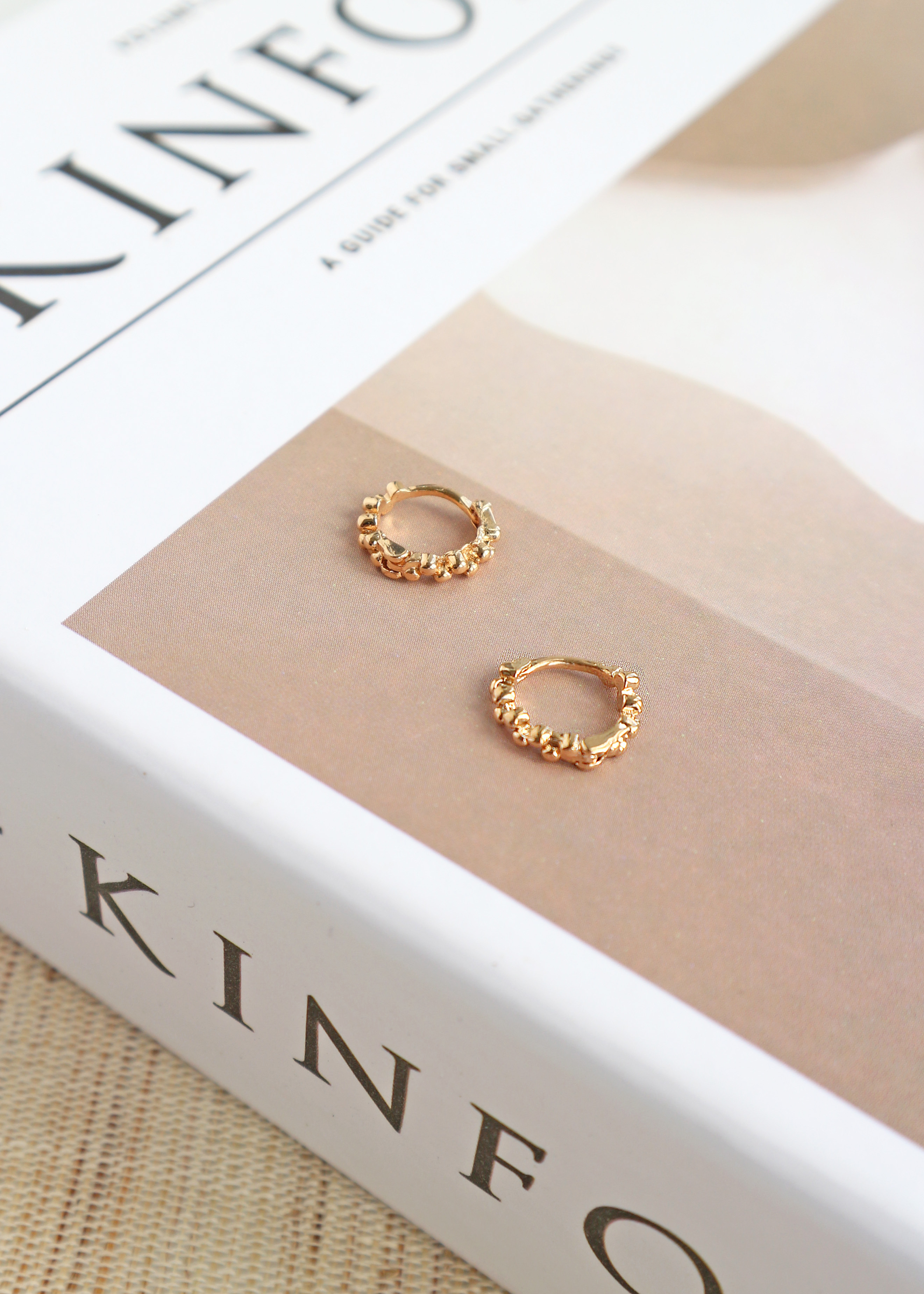 小豆豆 耳圈-金