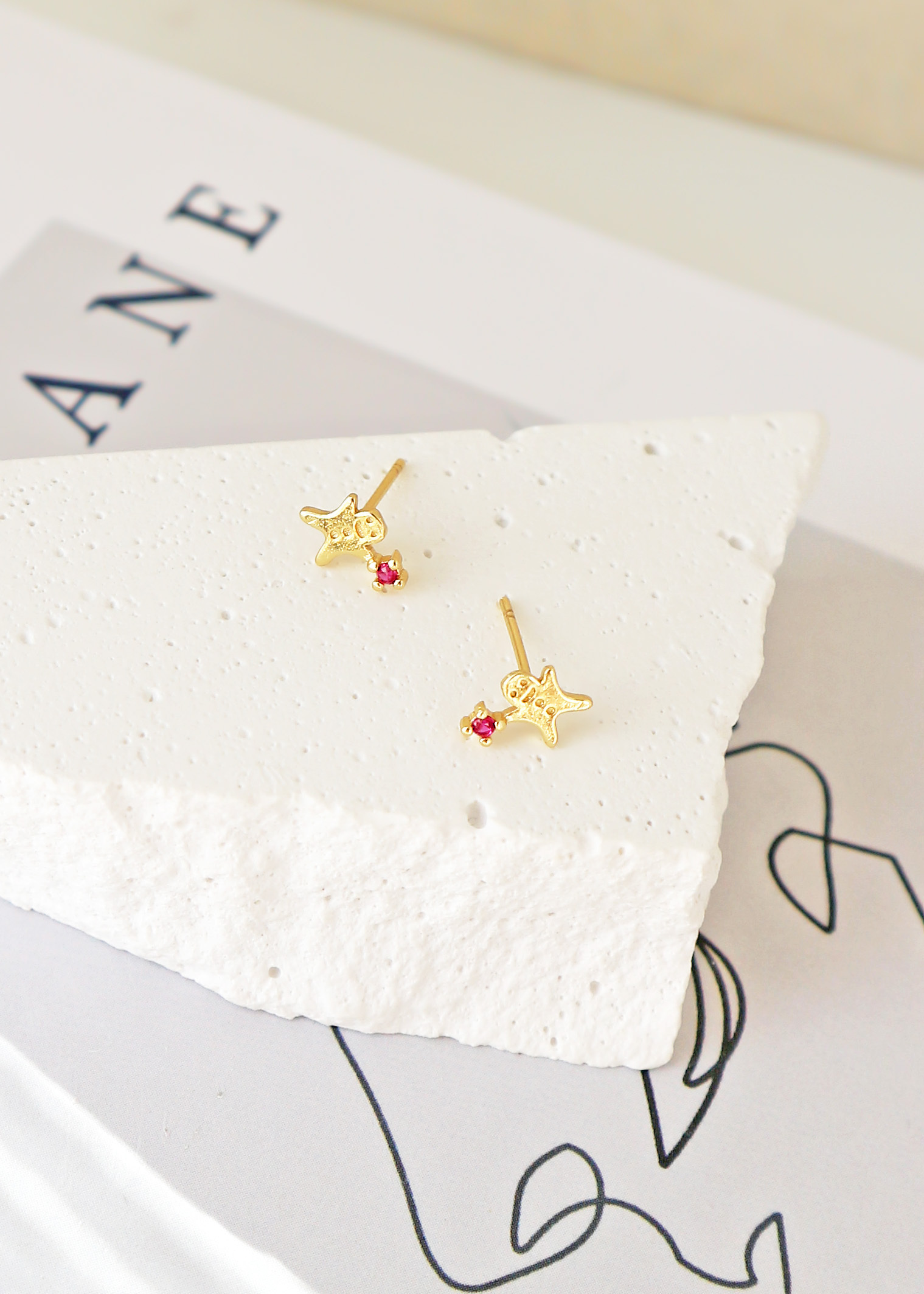 薑餅人星星 耳環