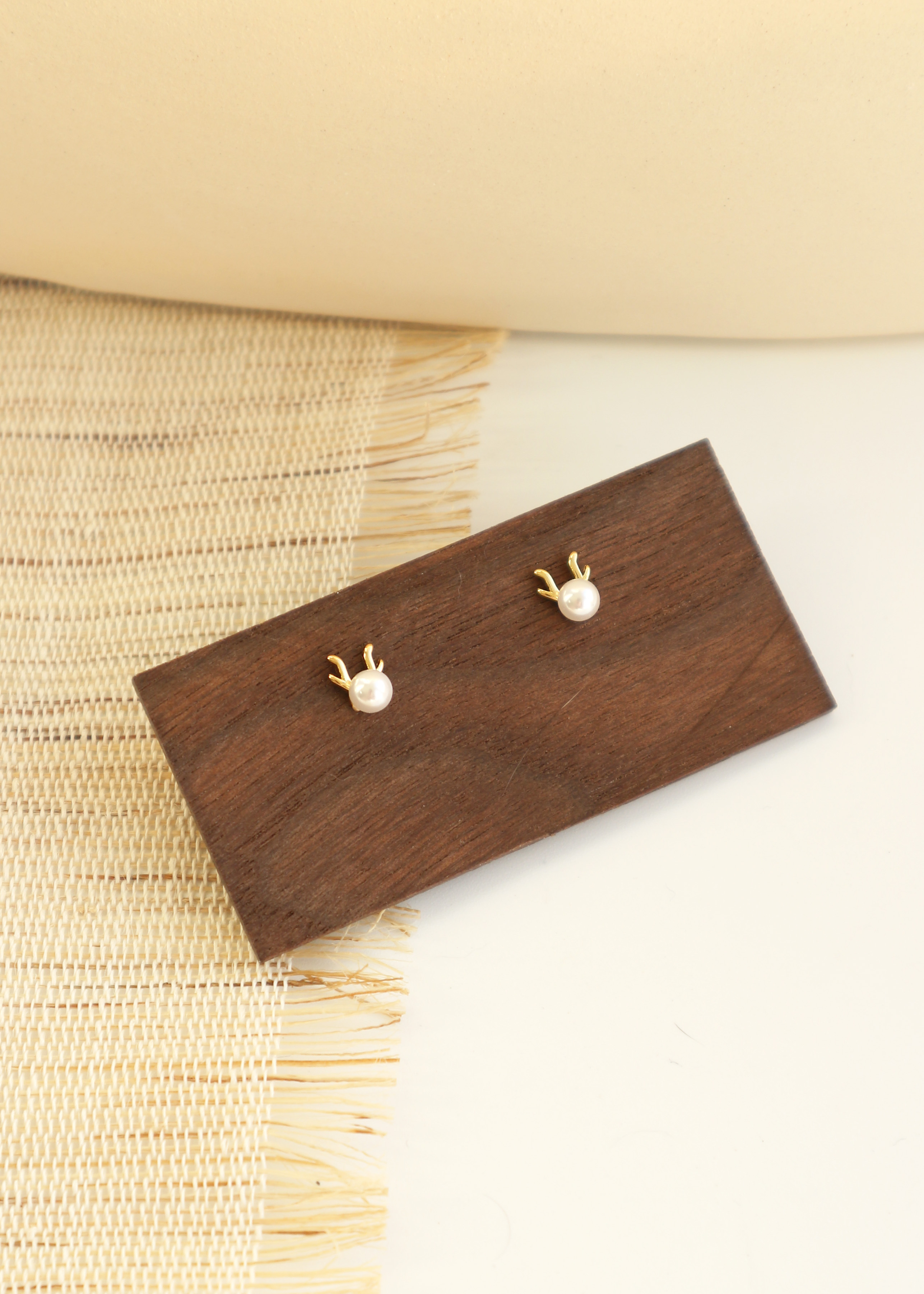 麋鹿珍珠 耳環