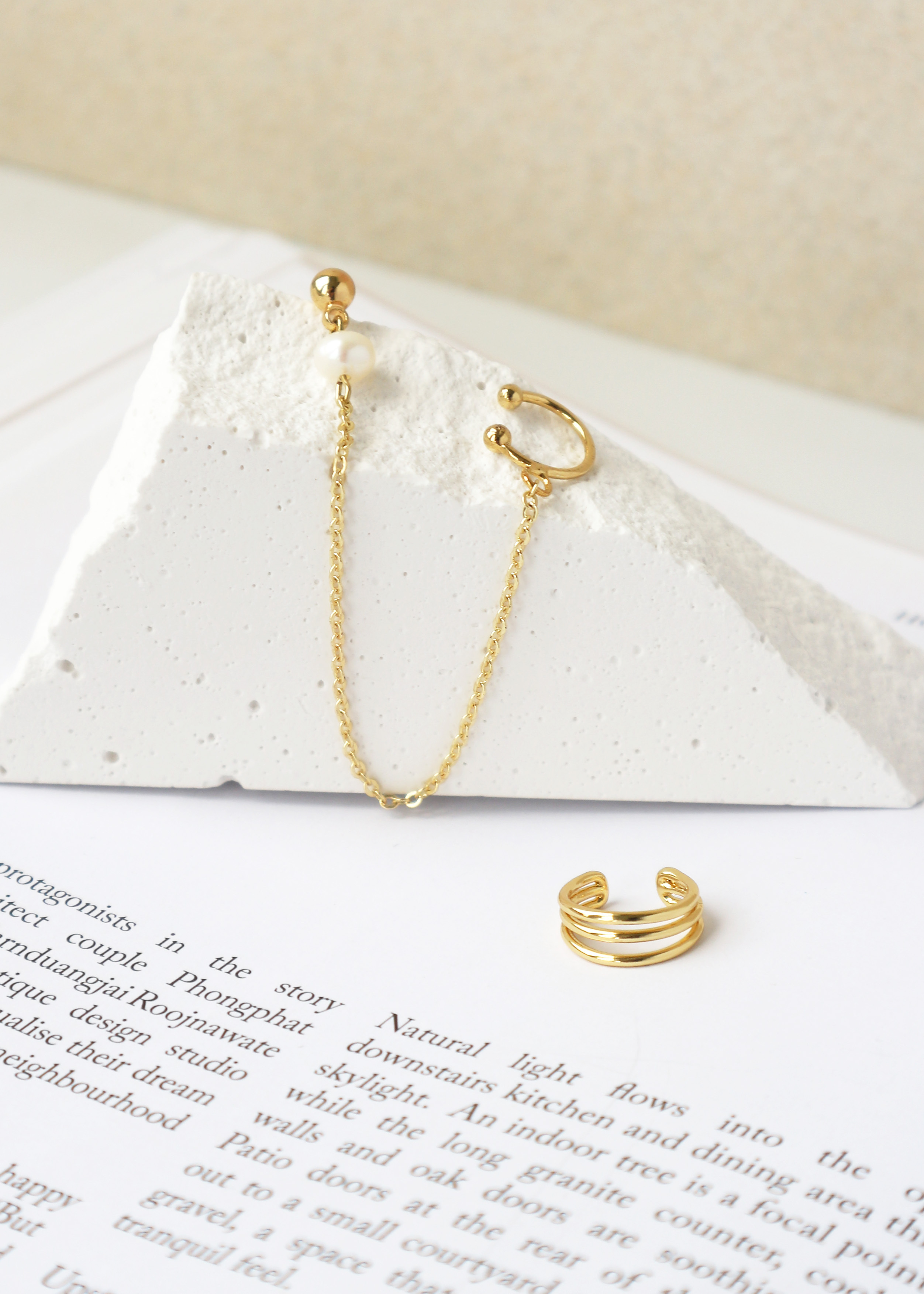 Sao 耳骨夾組合-金