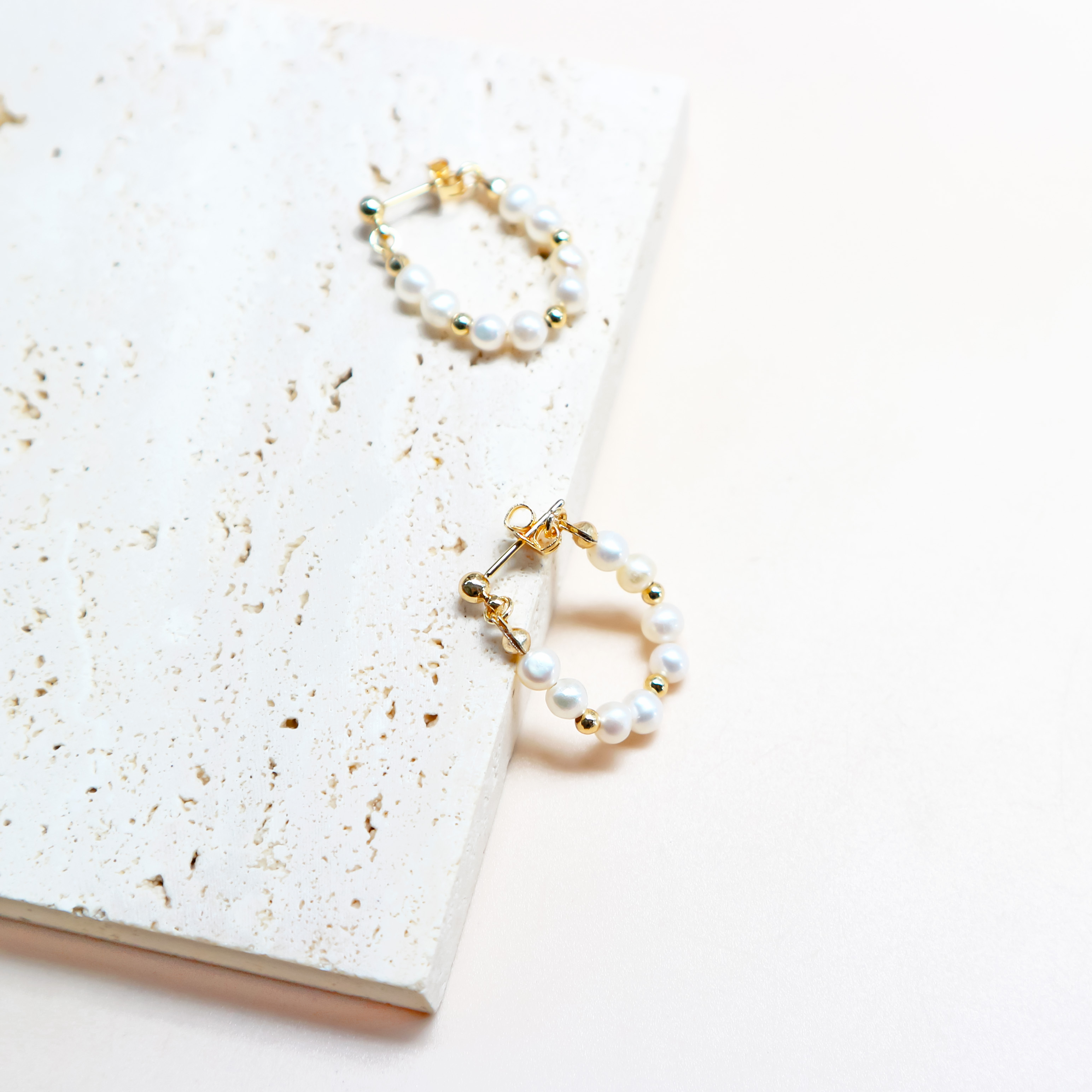 Akso 珍珠耳圈-小