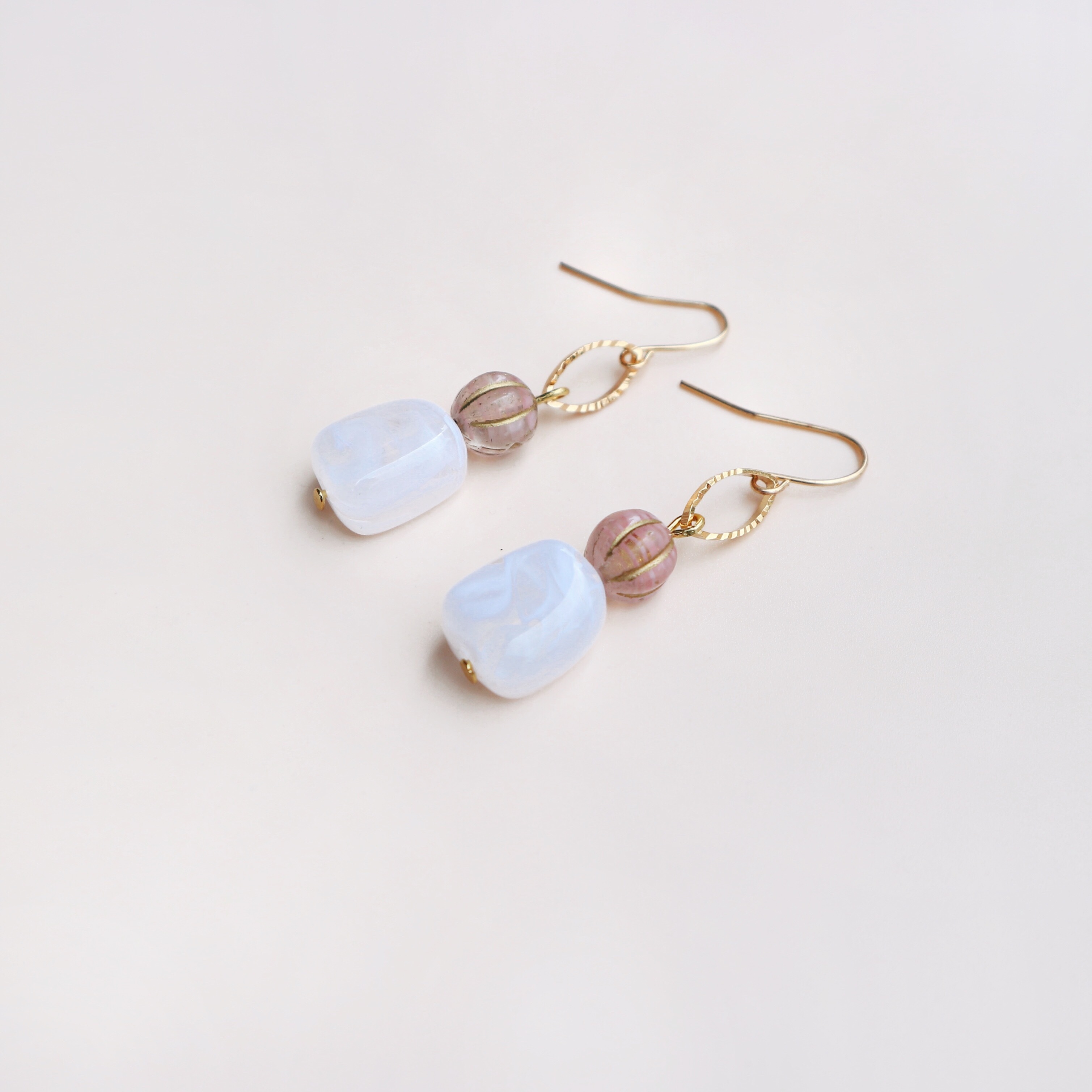 迷霧之心 耳環-粉