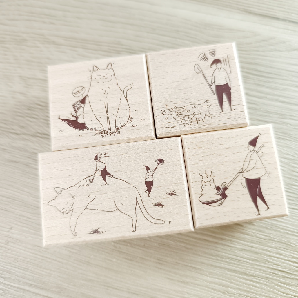 默代誌．貓貓飼養員系列印章 共四款