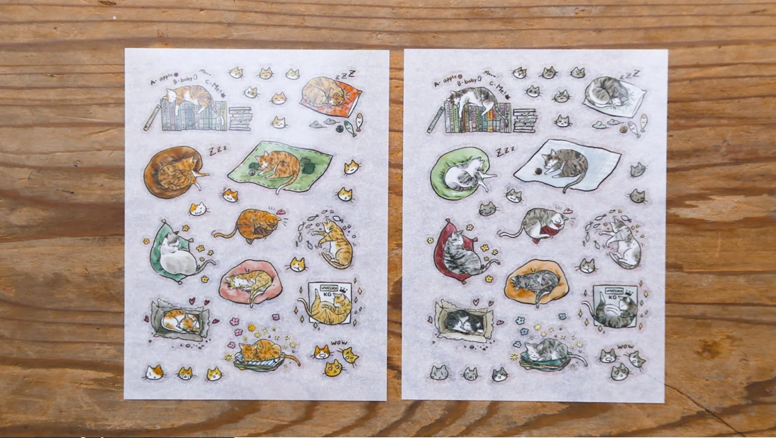 默代誌．好眠小貓 轉印貼紙