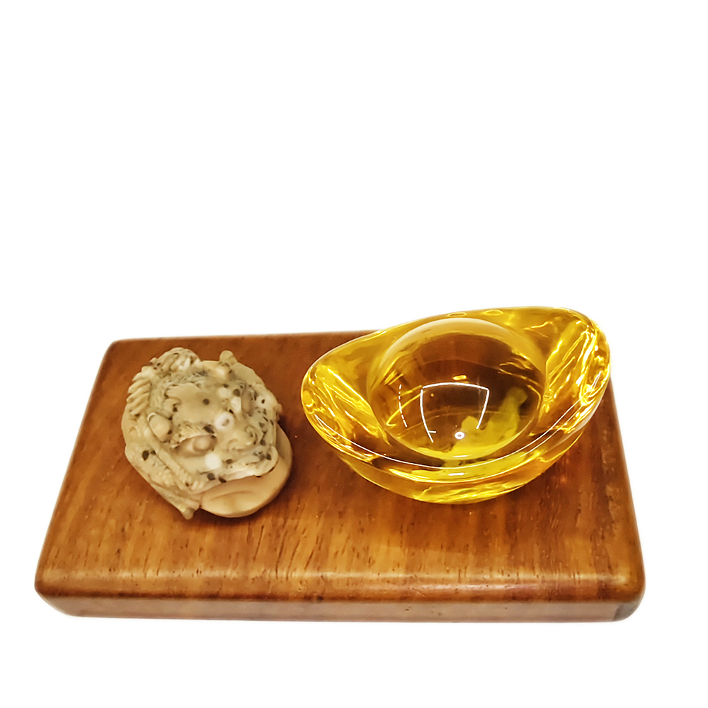 蟾蜍龍宮舍利&黃晶元寶擺飾【十方】129197