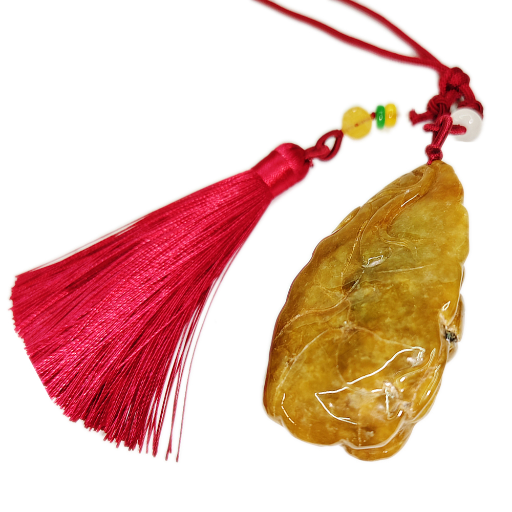 龍魚蜜糖黃老三彩玉珮掛飾【十方】134003