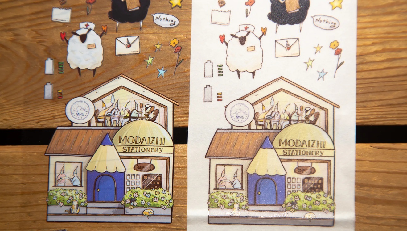 默代誌．默代誌小島 小花路商店街 6cm亮面PET/日本和紙膠帶 <整捲/分裝>