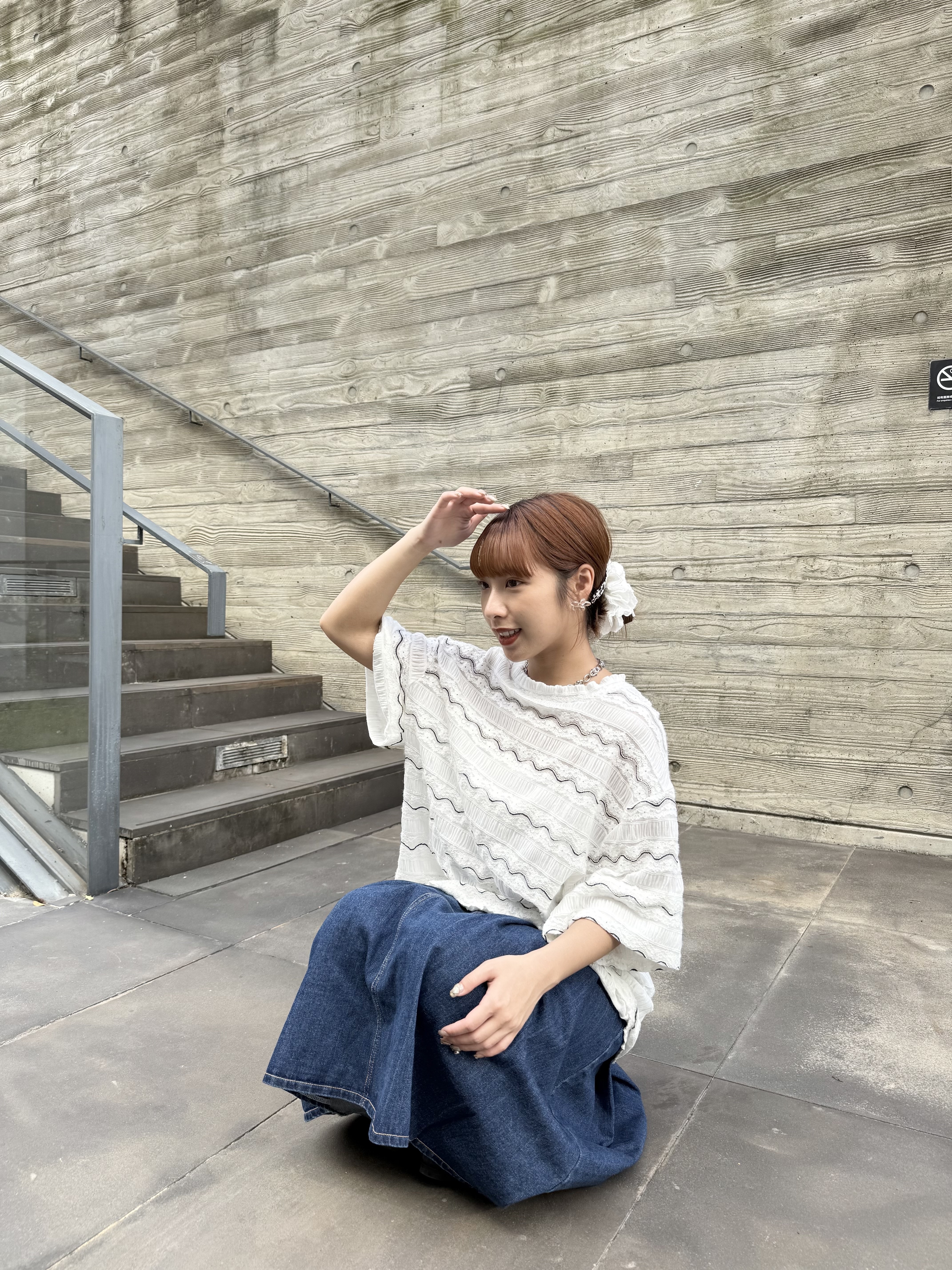 [現貨] Vol.125 小花皺皺Oversize Tee