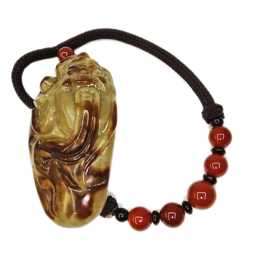 關聖帝君{天然緬甸玉糖皮巧色紅翡} 【十方】135523