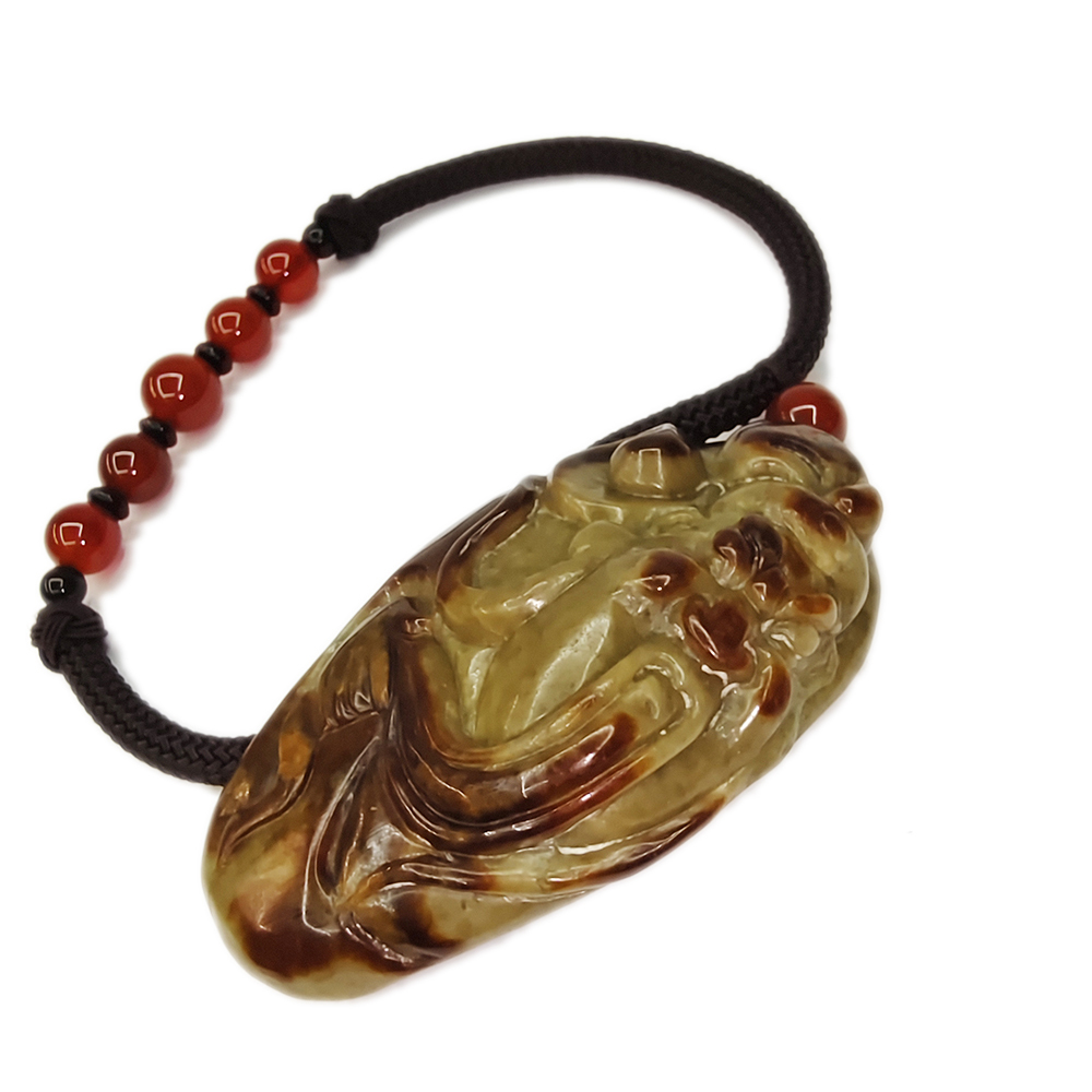 關聖帝君{天然緬甸玉糖皮巧色紅翡} 【十方】135523