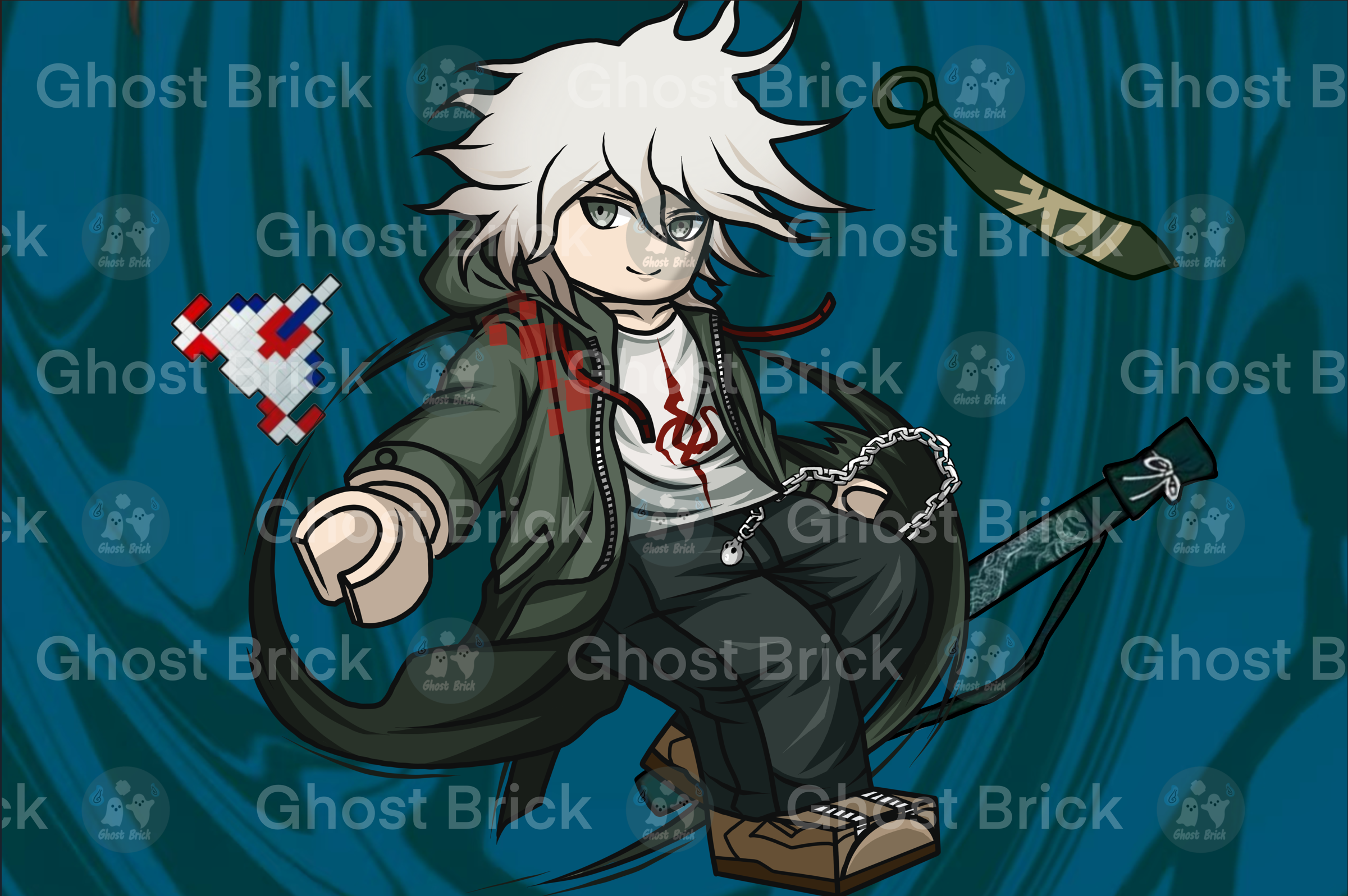 [Ghost Brick][Is Stock] Danganronpa - Nagito Komaeda [UVprinted]