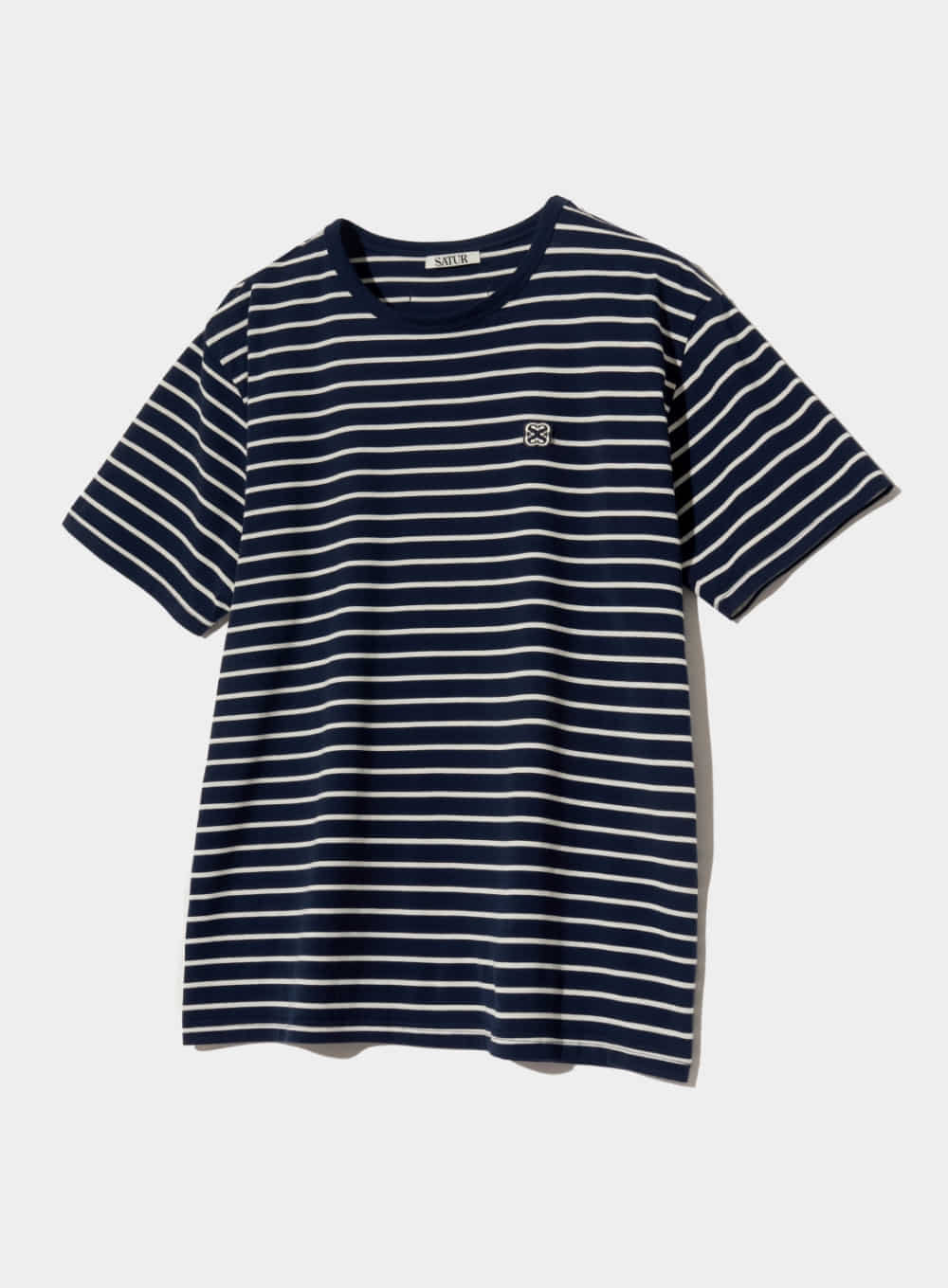 ★送料・関税込★SATUR★All Day Cotton Stripe T-Shirt★ SATUR] All Day Cotton Stripe T-Shirt