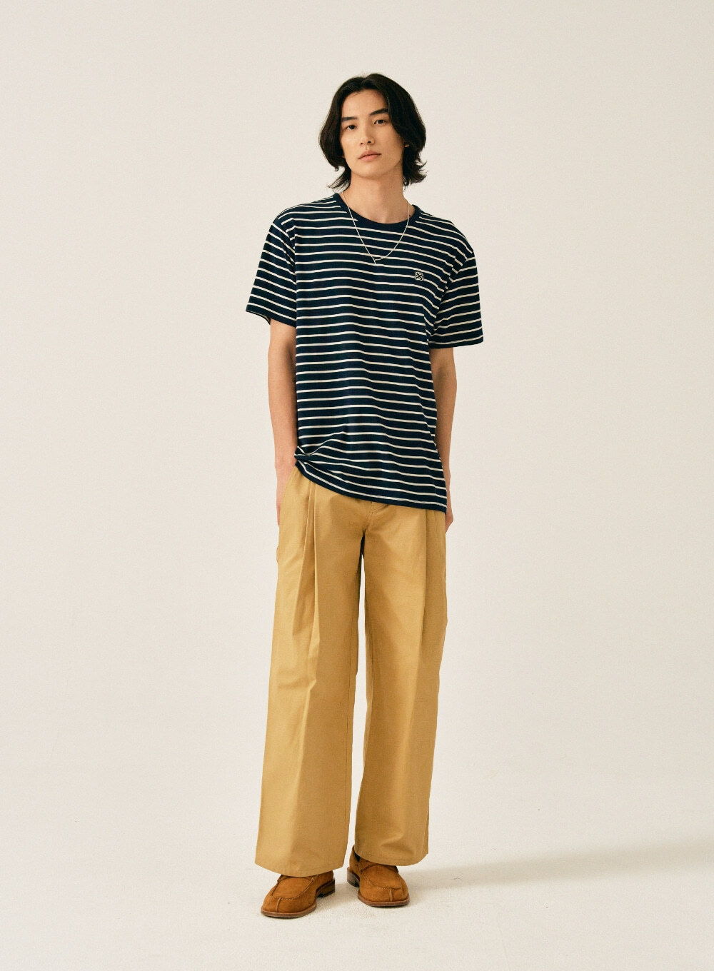 SATUR] All Day Cotton Stripe T-Shirt