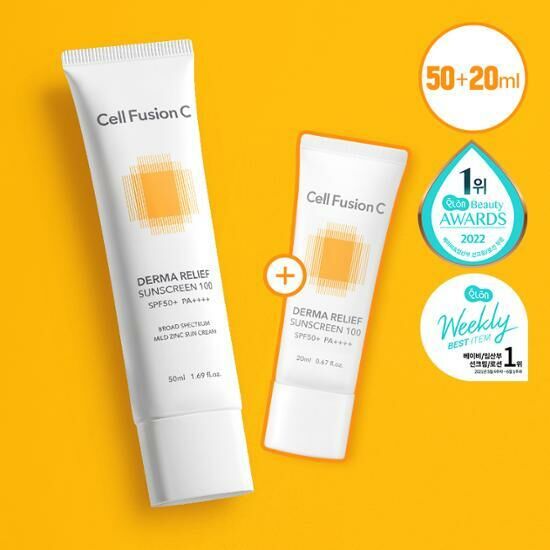 Cell Fusion C Derma Relief Sunscreen 100 SPF50+ PA++++ 35ml [Olive Young Planning Set]