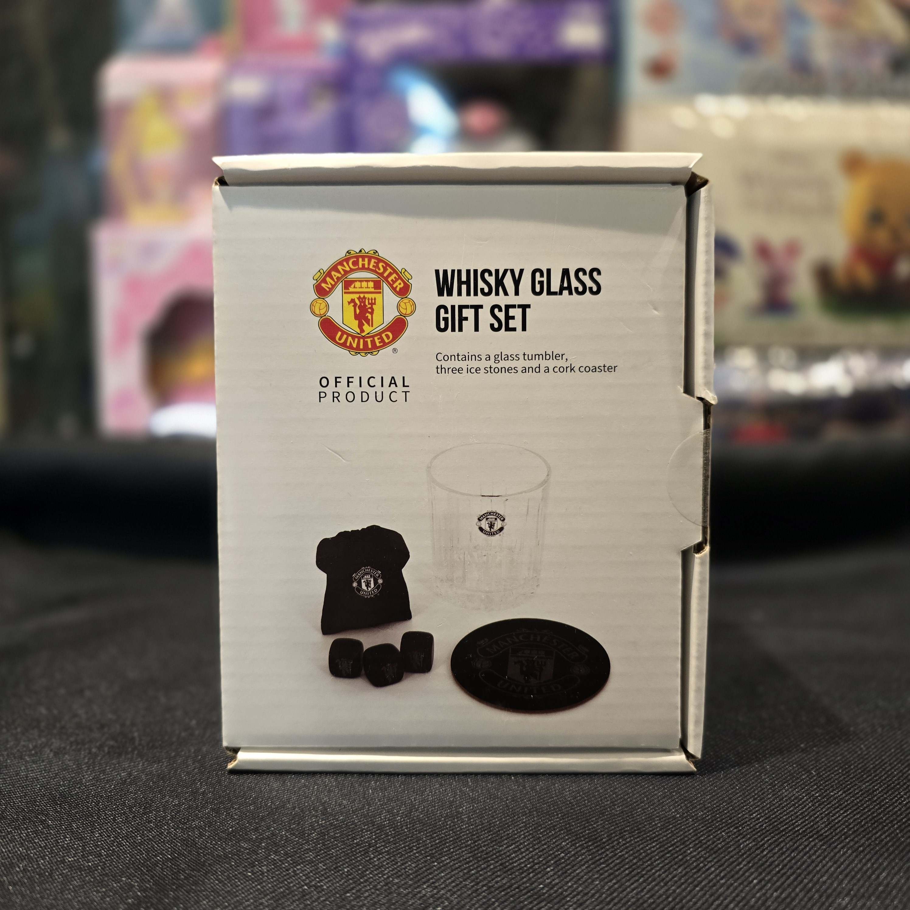 曼聯威士忌杯/麻石冰粒/錦袋套裝