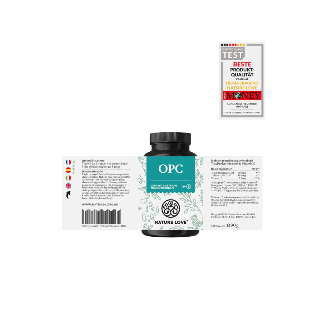 Nature Love 德國自然之愛 葡萄籽精華膠囊 440mg 180粒