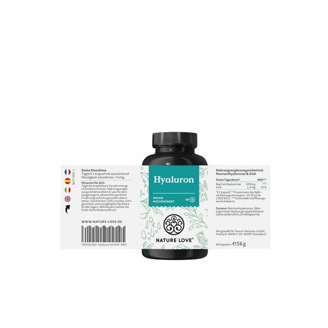 Nature Love Hyaluronic Acid 500mg 90 Capsules