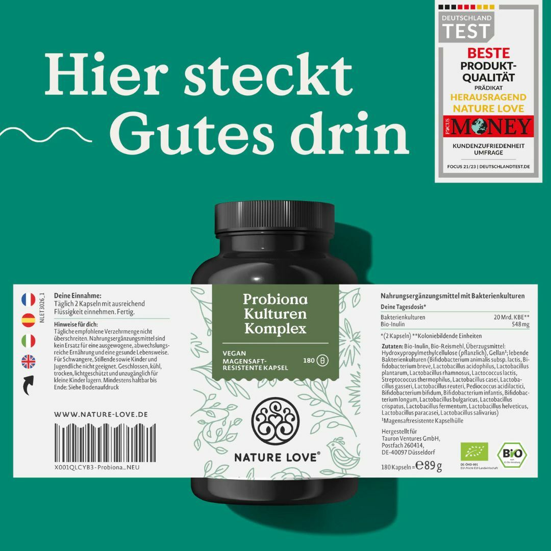 Nature Love 德國自然之愛 純素有機複合腸道益生菌180粒