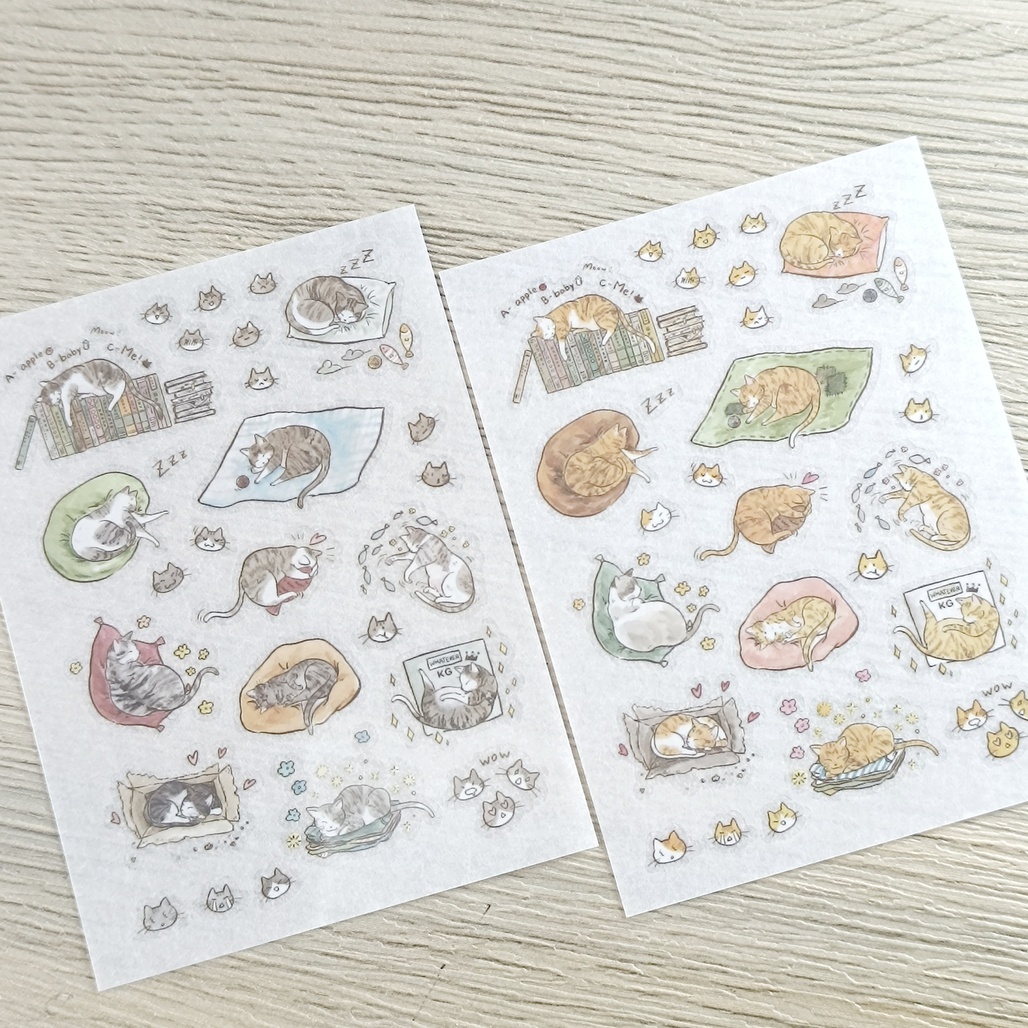 默代誌．好眠小貓 轉印貼紙