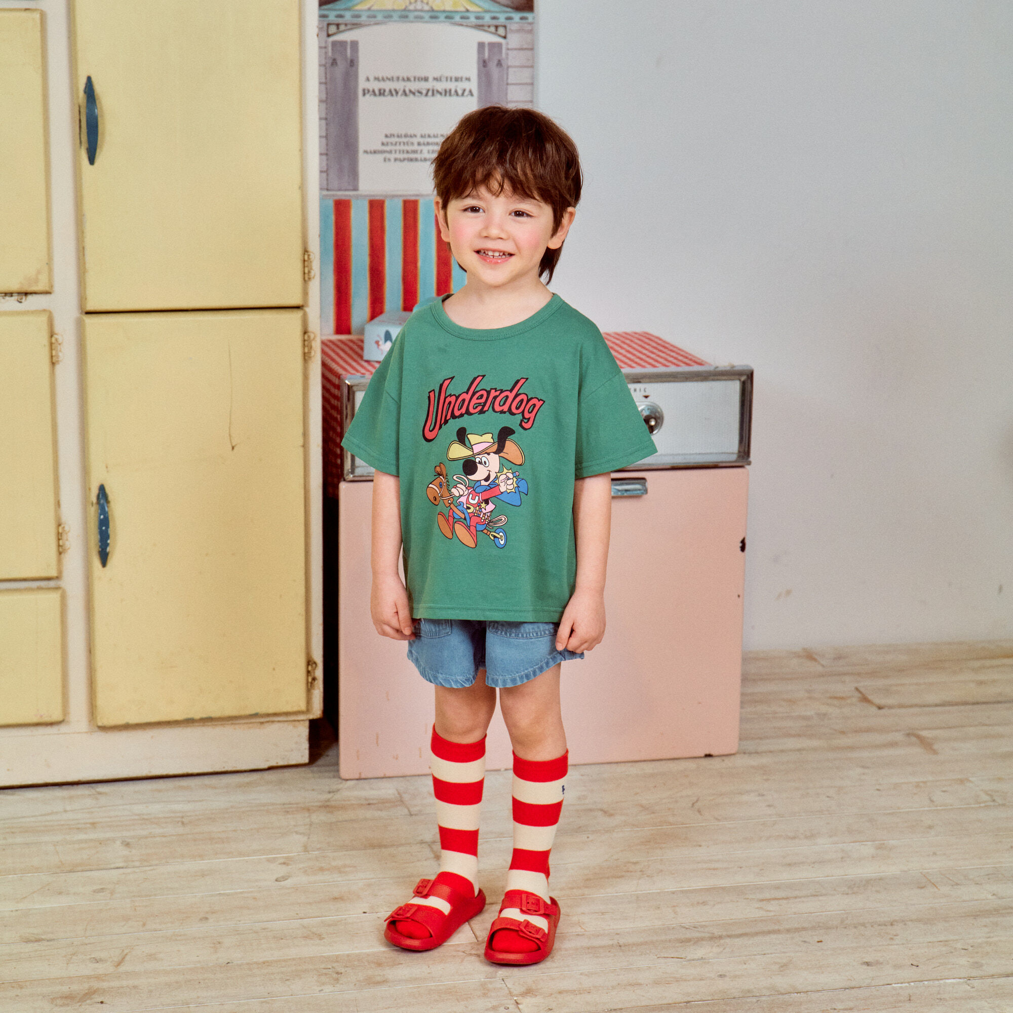 韓國 1st Blue - 25夏 帥氣牛仔狗狗上衣