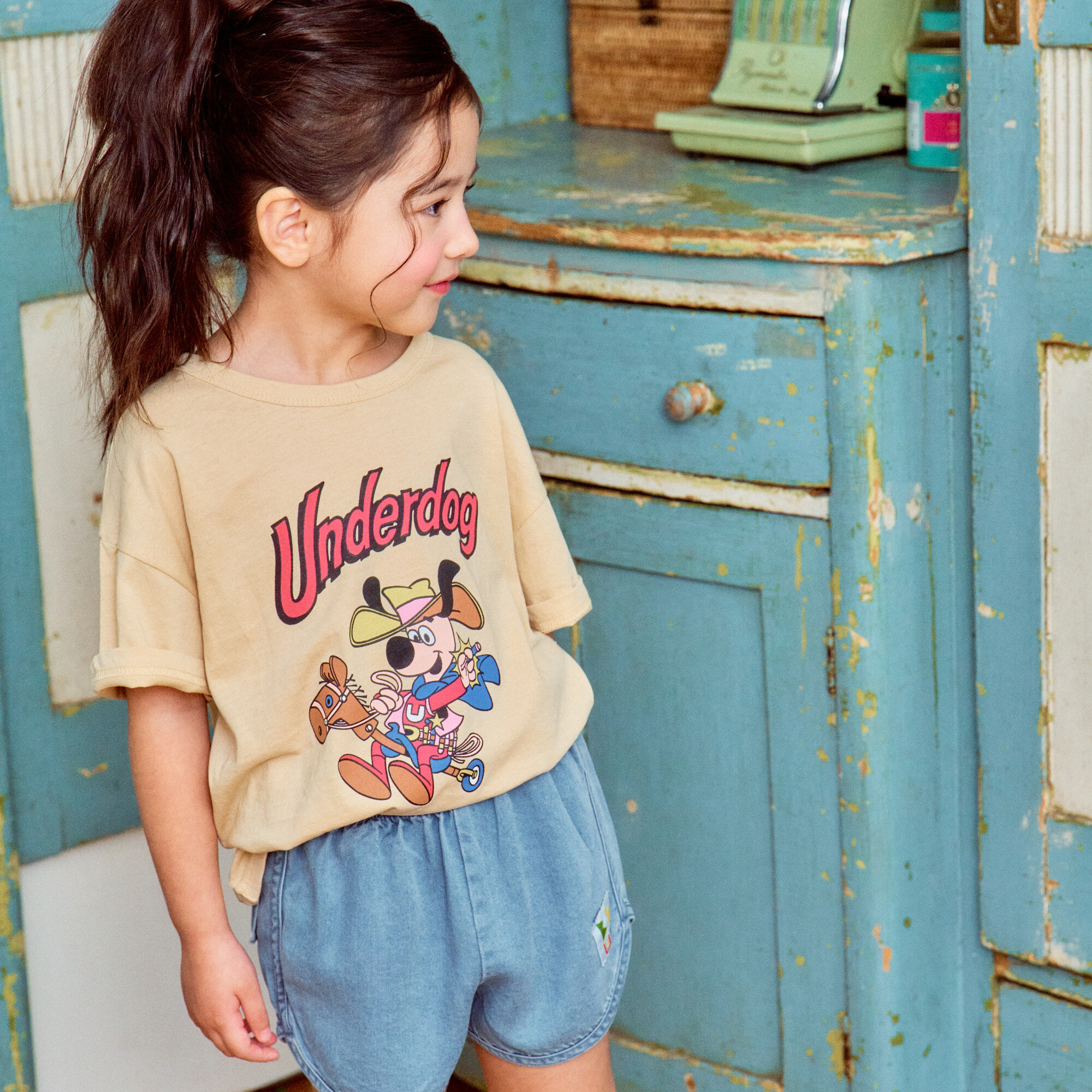 韓國 1st Blue - 25夏 帥氣牛仔狗狗上衣