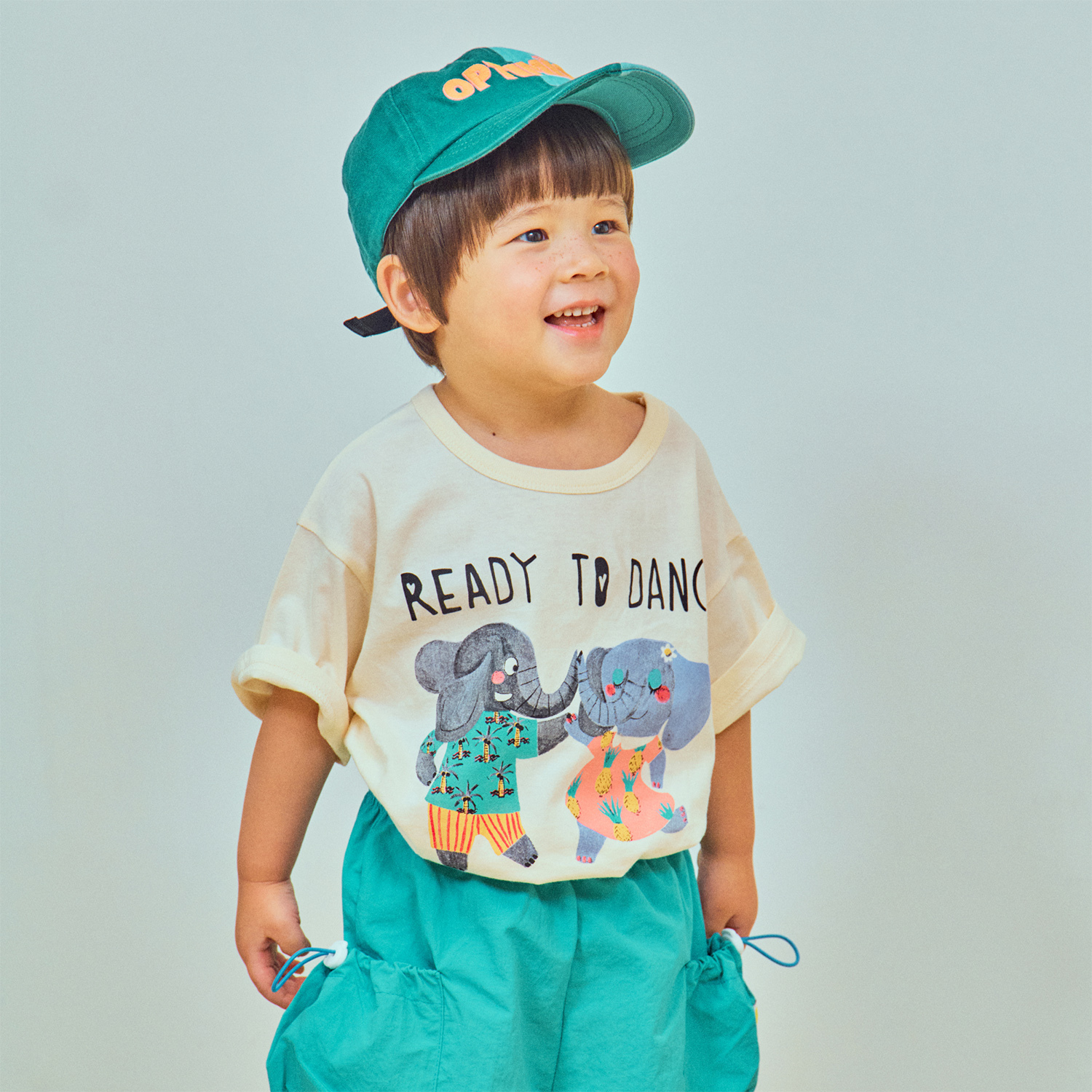 韓國 1st Blue - 25夏 逗趣動物塗鴉上衣（兩色）