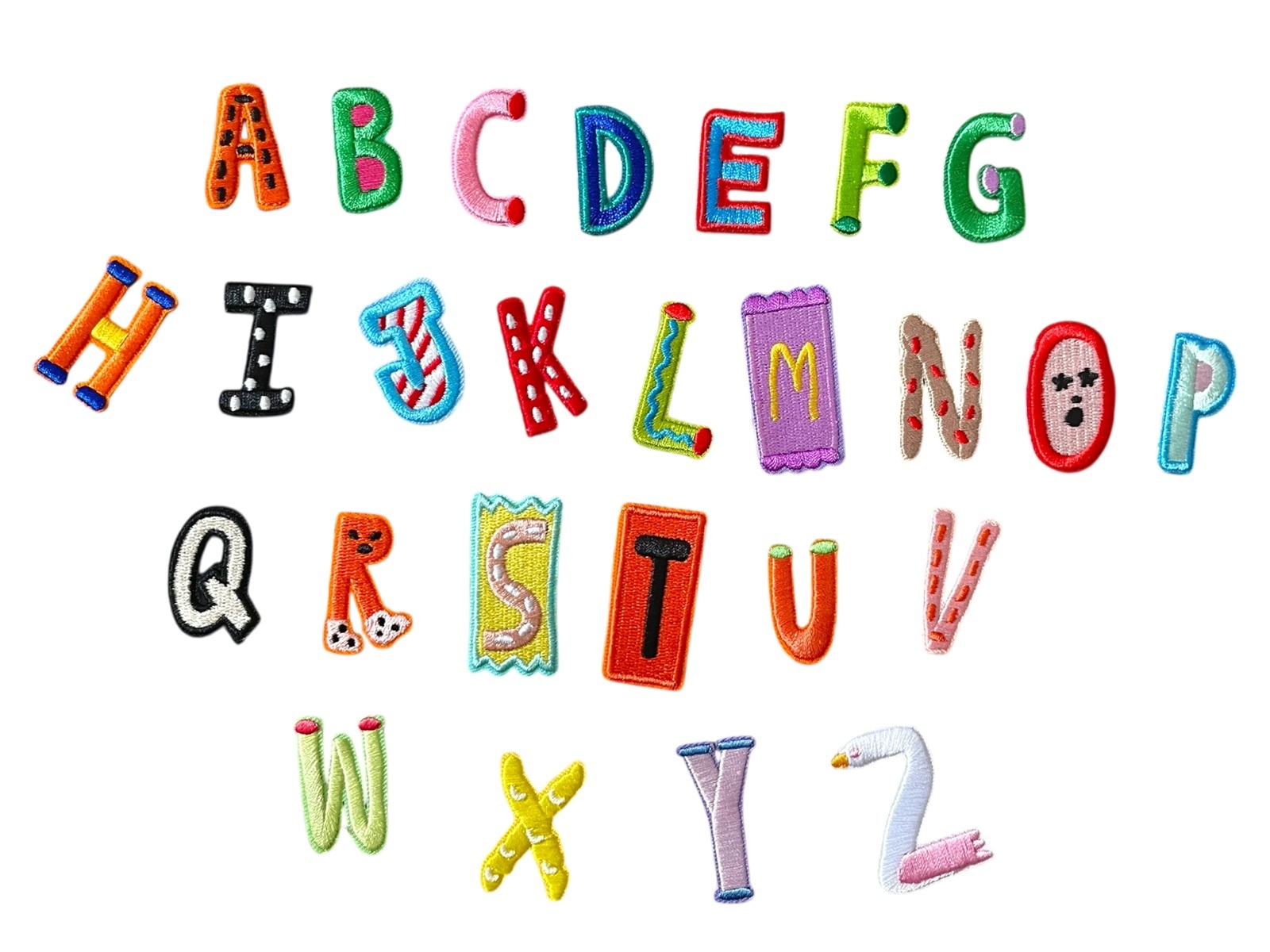 馬卡龍腳趾．燙布貼 大寫英文字母 共26款