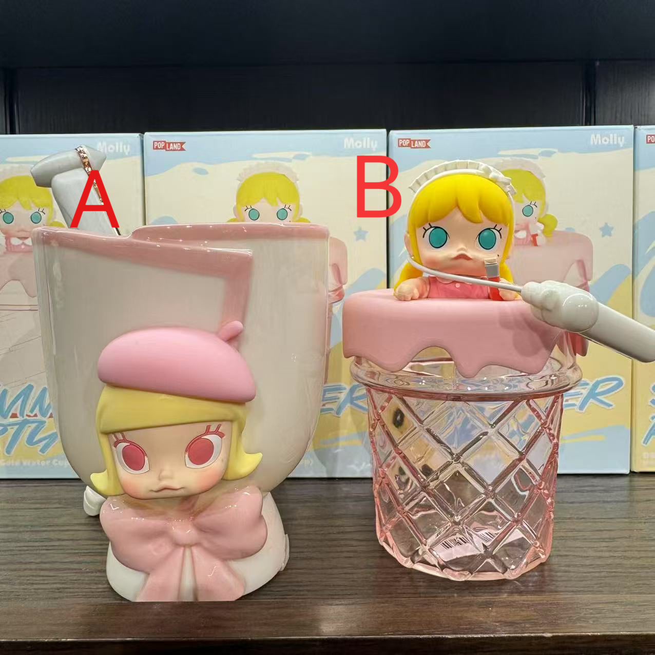 新品 樂園限定 molly 陶瓷玻璃杯