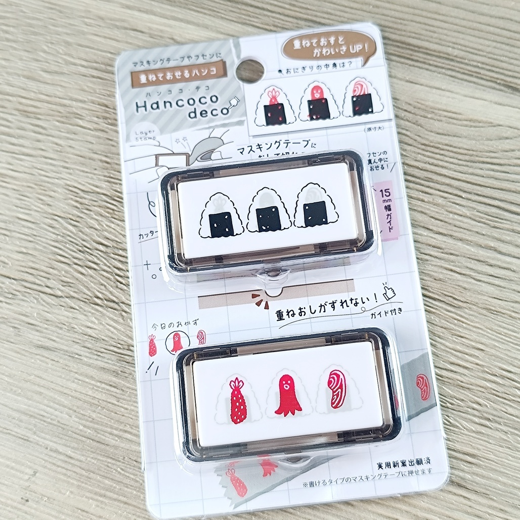 日本KUTSUWA．Hancoco deco 組合式重疊浸透印章 第二彈 共六款