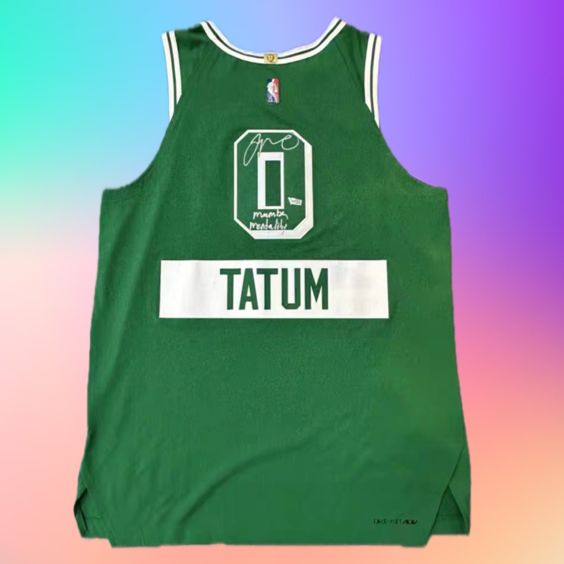 Jayson Tatum autographed Boston Celtics signed 75周年Nike NBA AU Jersey簽名球衣連廣告章 - Fanatics COA!