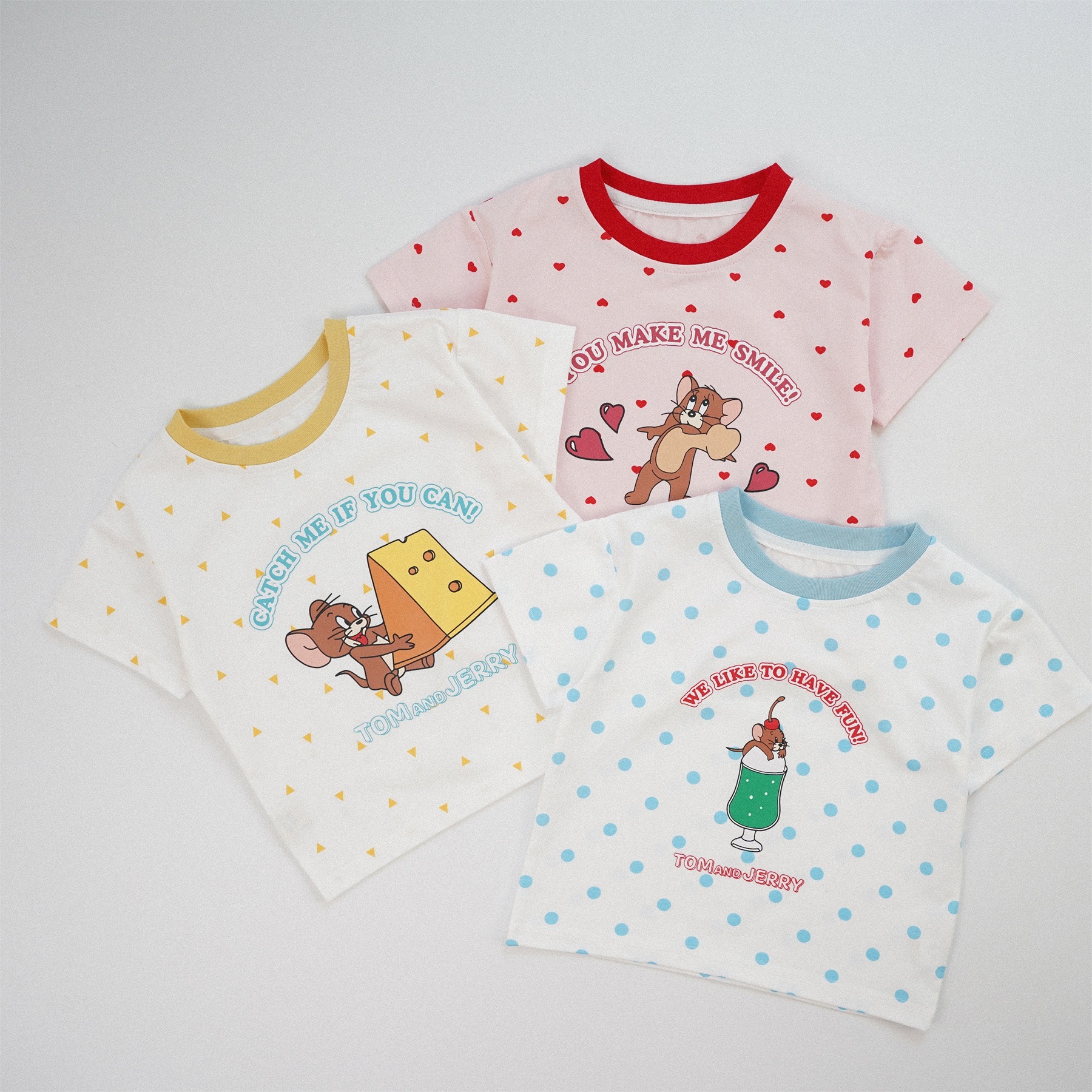 可愛鼠鼠波點上衣