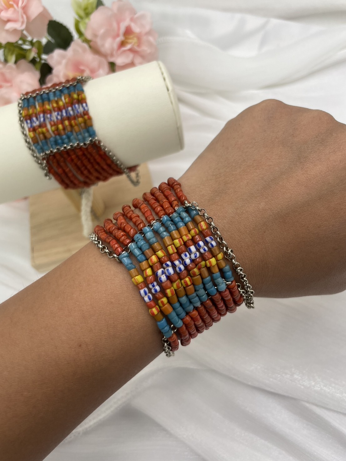 Muni-No.93貿易古珠九排手鍊15cm