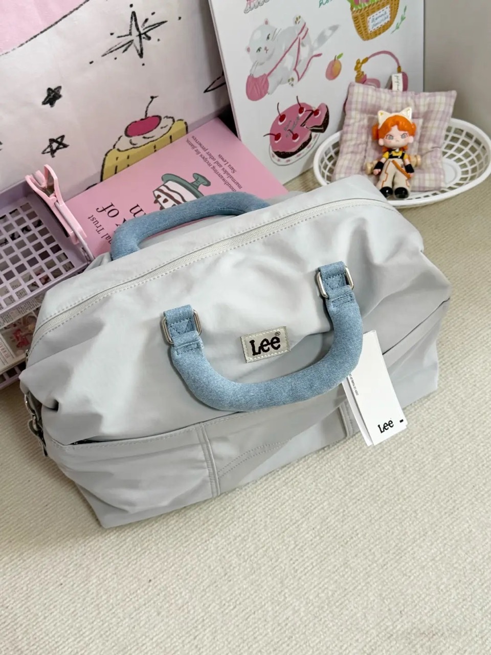 LEE 輕便旅行包 健身包 登機包 大容量 多夾層 收納 手提 肩背 側背 解放雙手 / 預購