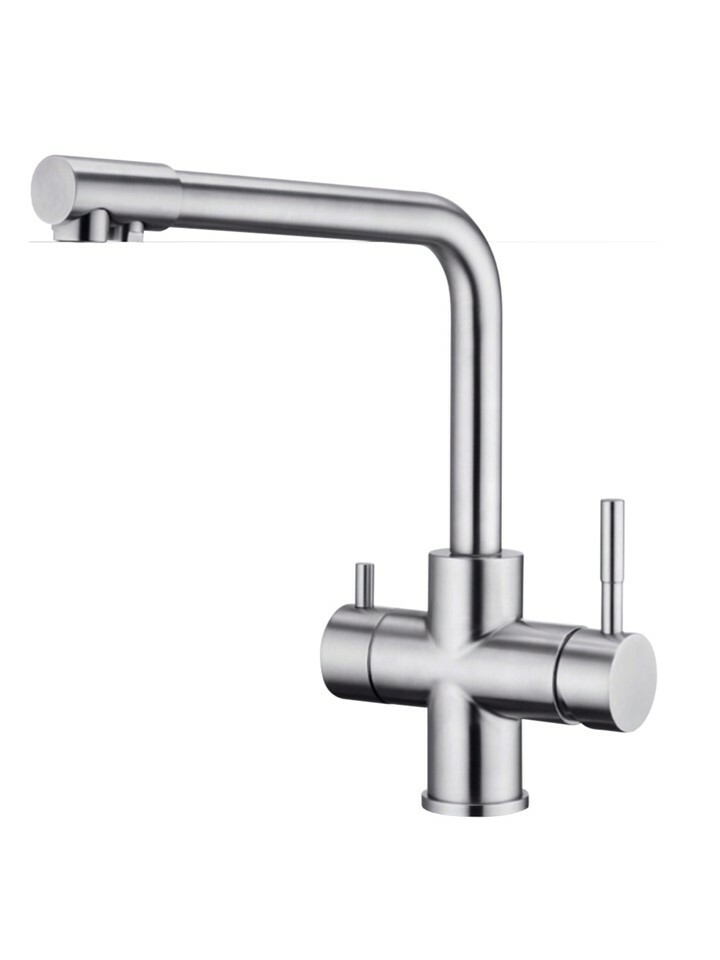 B1-118033不銹鋼立式三合一廚房龍頭(拉絲)