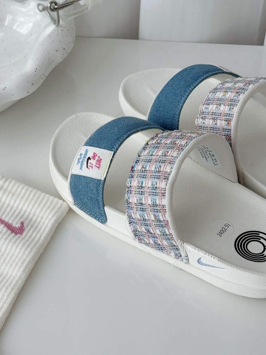 Nike Y2K牛仔小香風 限量拖鞋