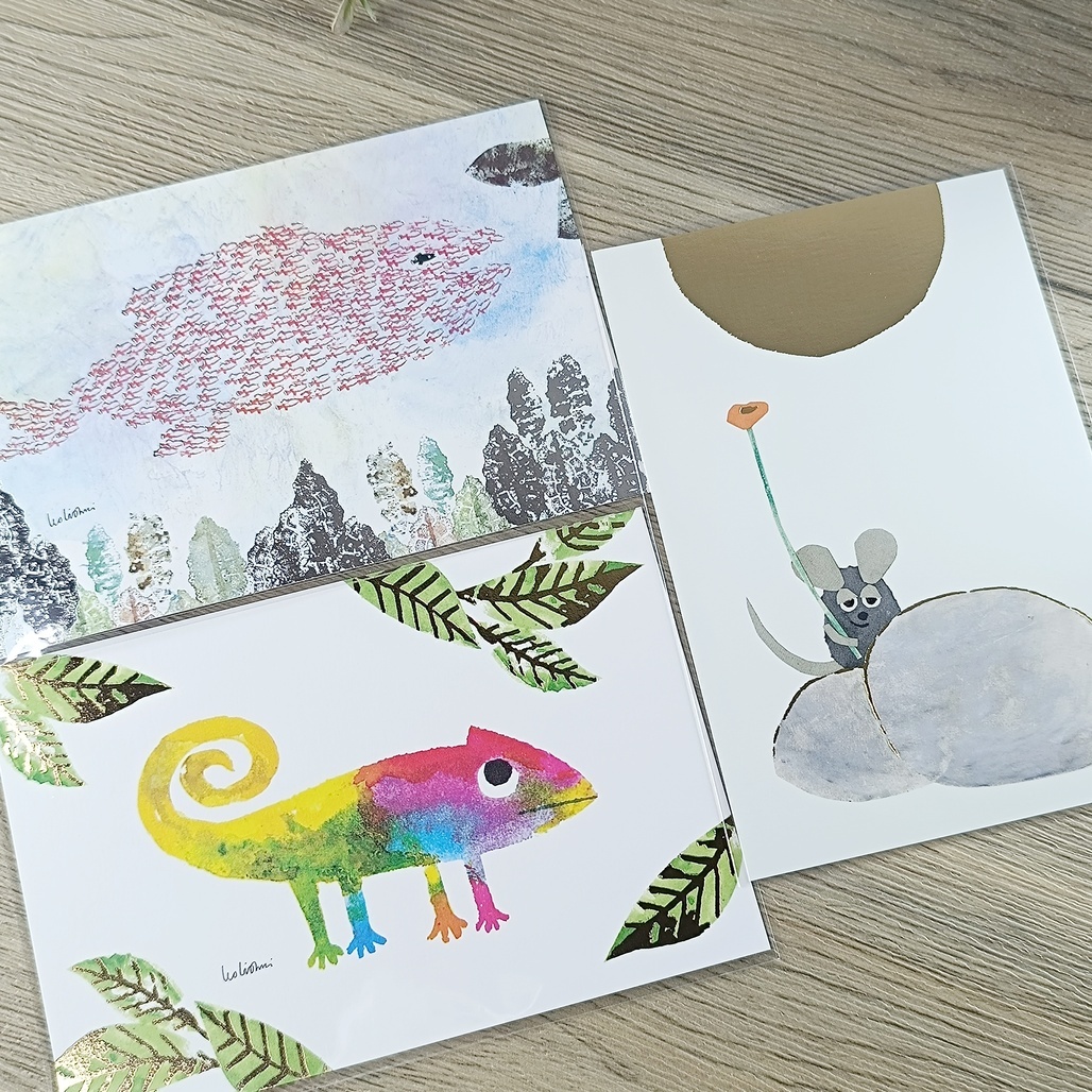 日本表現社 x Leo Lionni 燙金明信片 共三款