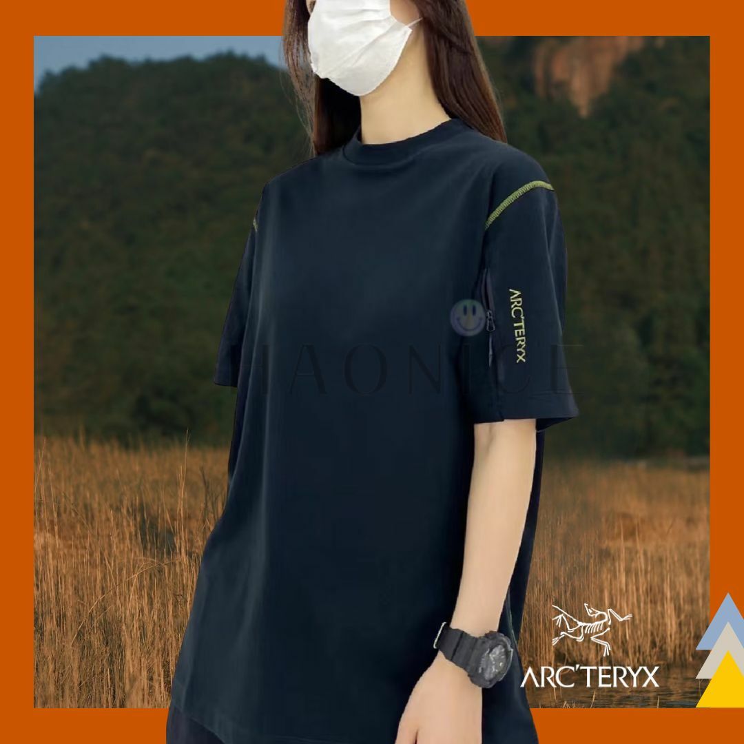 【HAO NICE 】加拿大🇨🇦品牌 上海經銷商ARCTERYX 始祖鳥 25SS 春夏新款 後頸經典小LOGO 袖子機能小口袋 素色百搭短T🔥