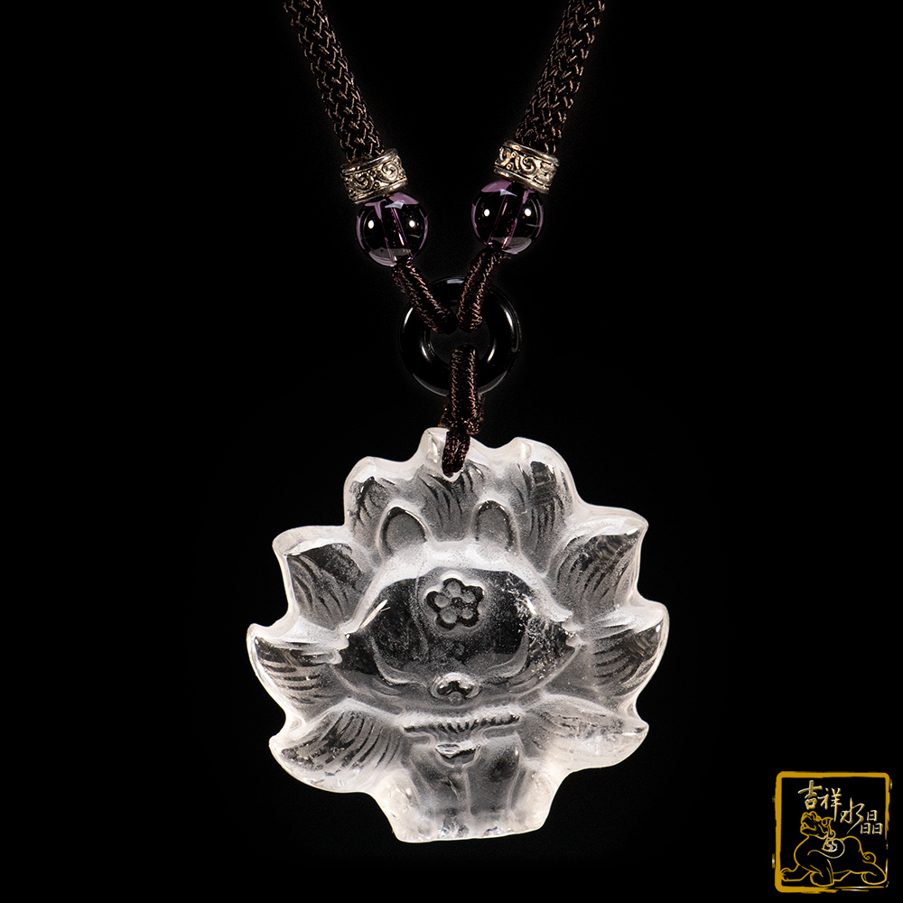 白水晶九尾狐仙項鍊 20.5g 桃花人緣