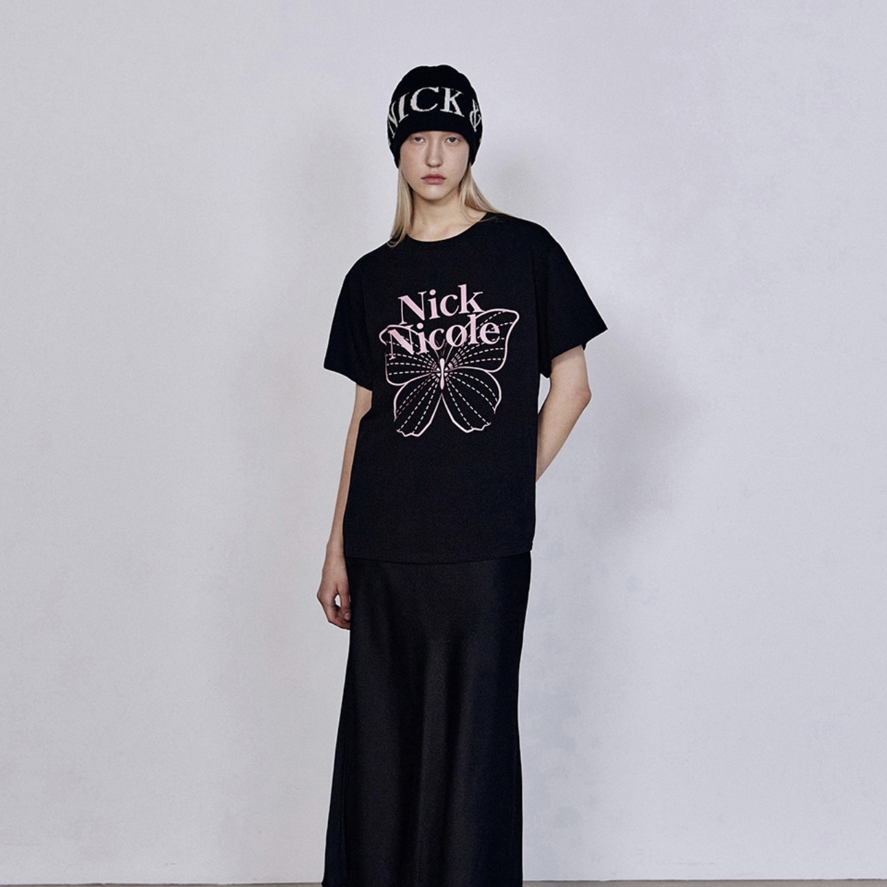 韓國 NICK NICOLE 蝴蝶 LOGO 短袖上衣 女款 正韓 11色