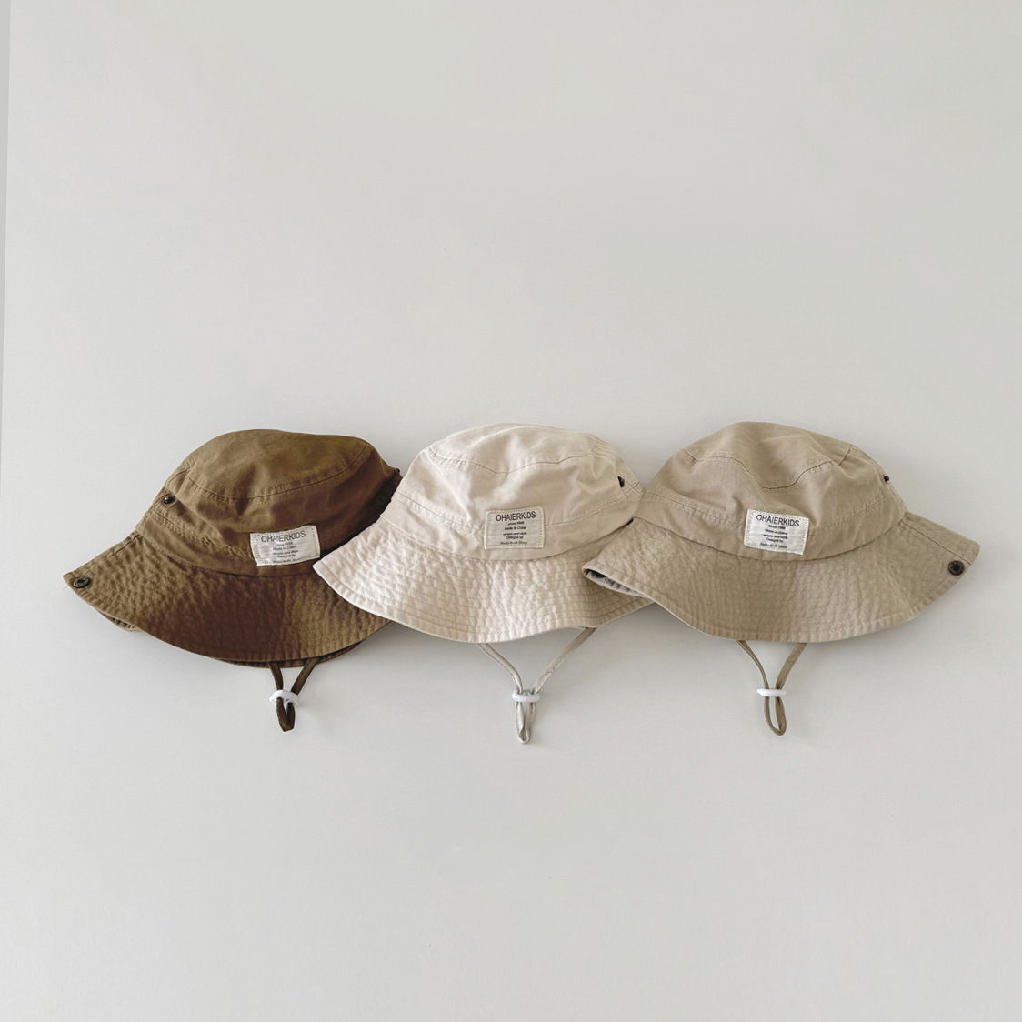 可釦式大地色系 漁夫帽