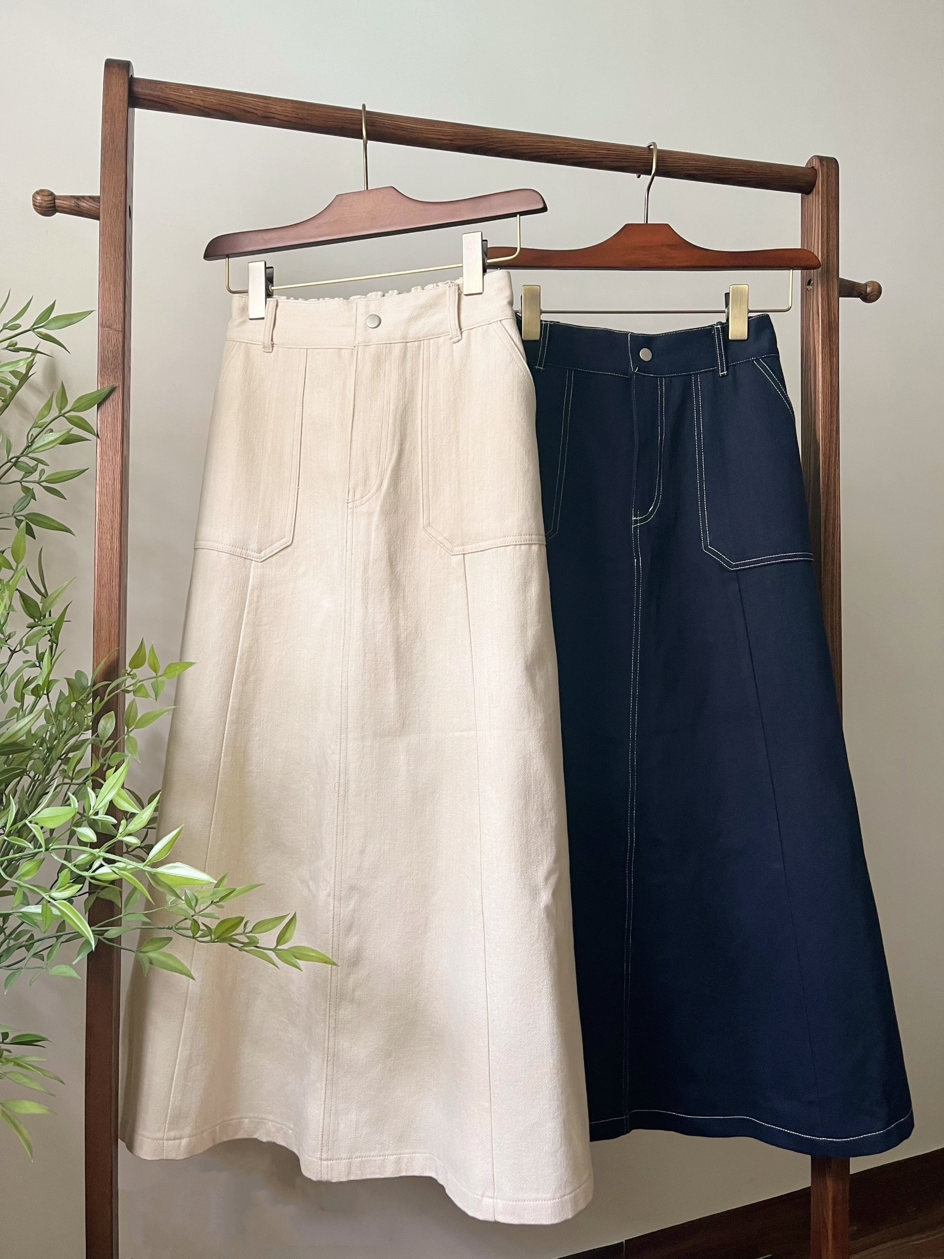 🌿明線 A字形 半截裙