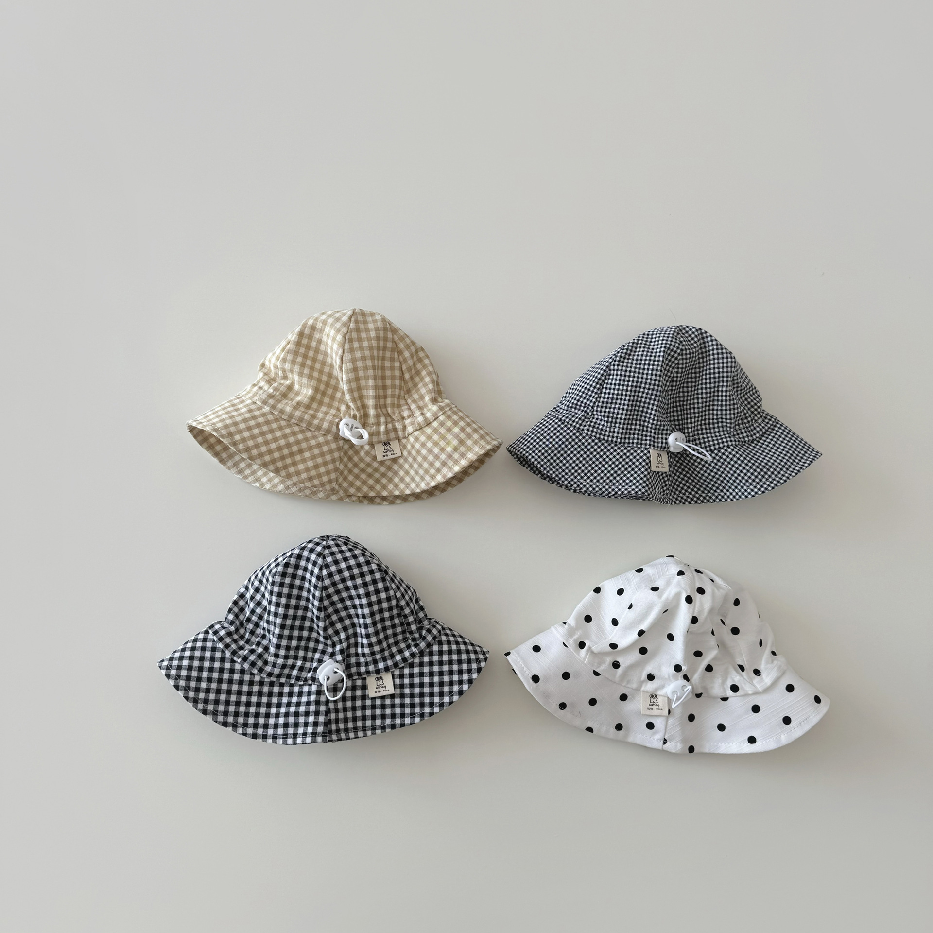初夏格子 漁夫帽