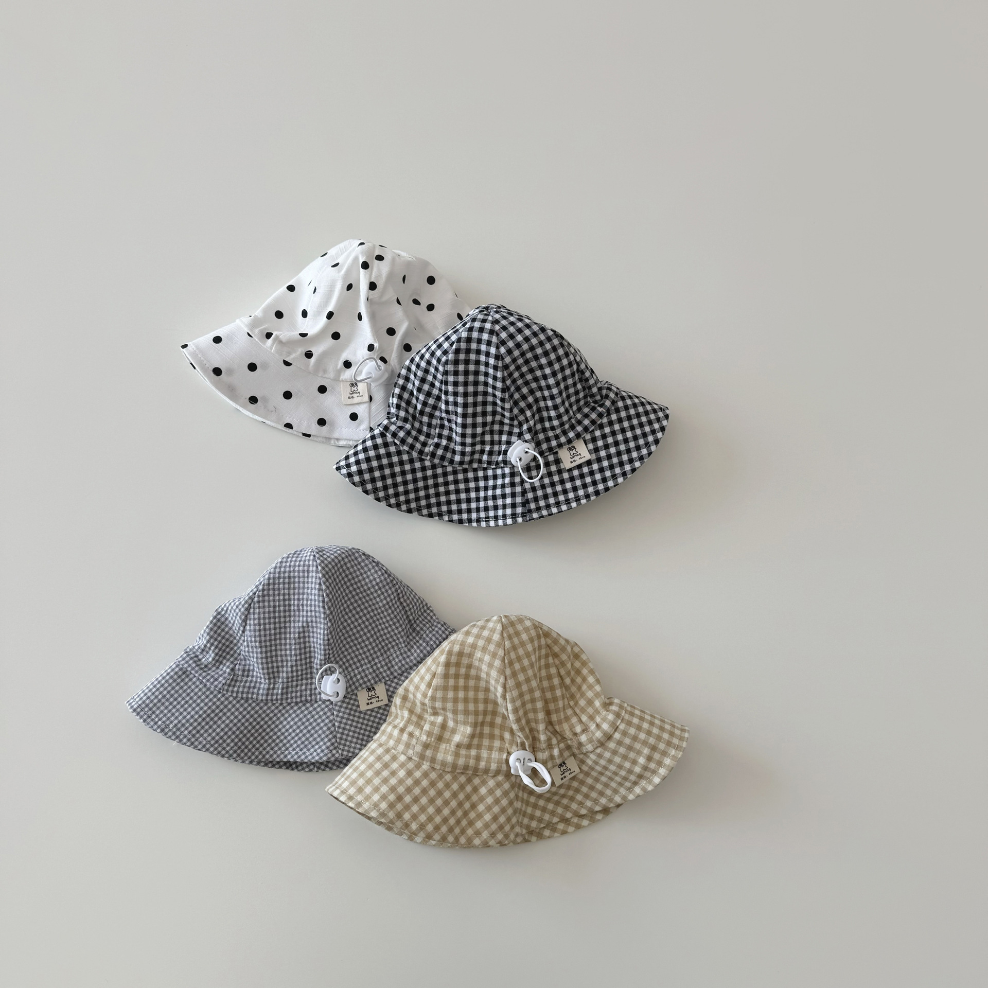 初夏格子 漁夫帽