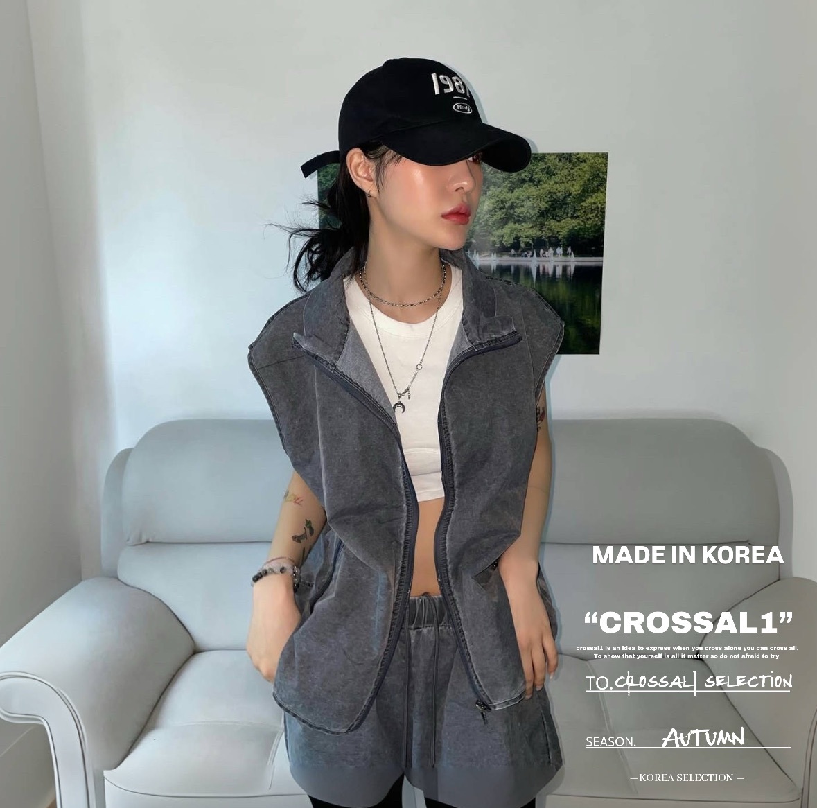 尼龍水洗拉鍊背心