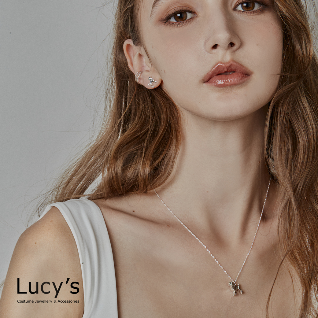 純銀摺紙系列｜貴賓犬 耳環/項鍊 (118374/118387)