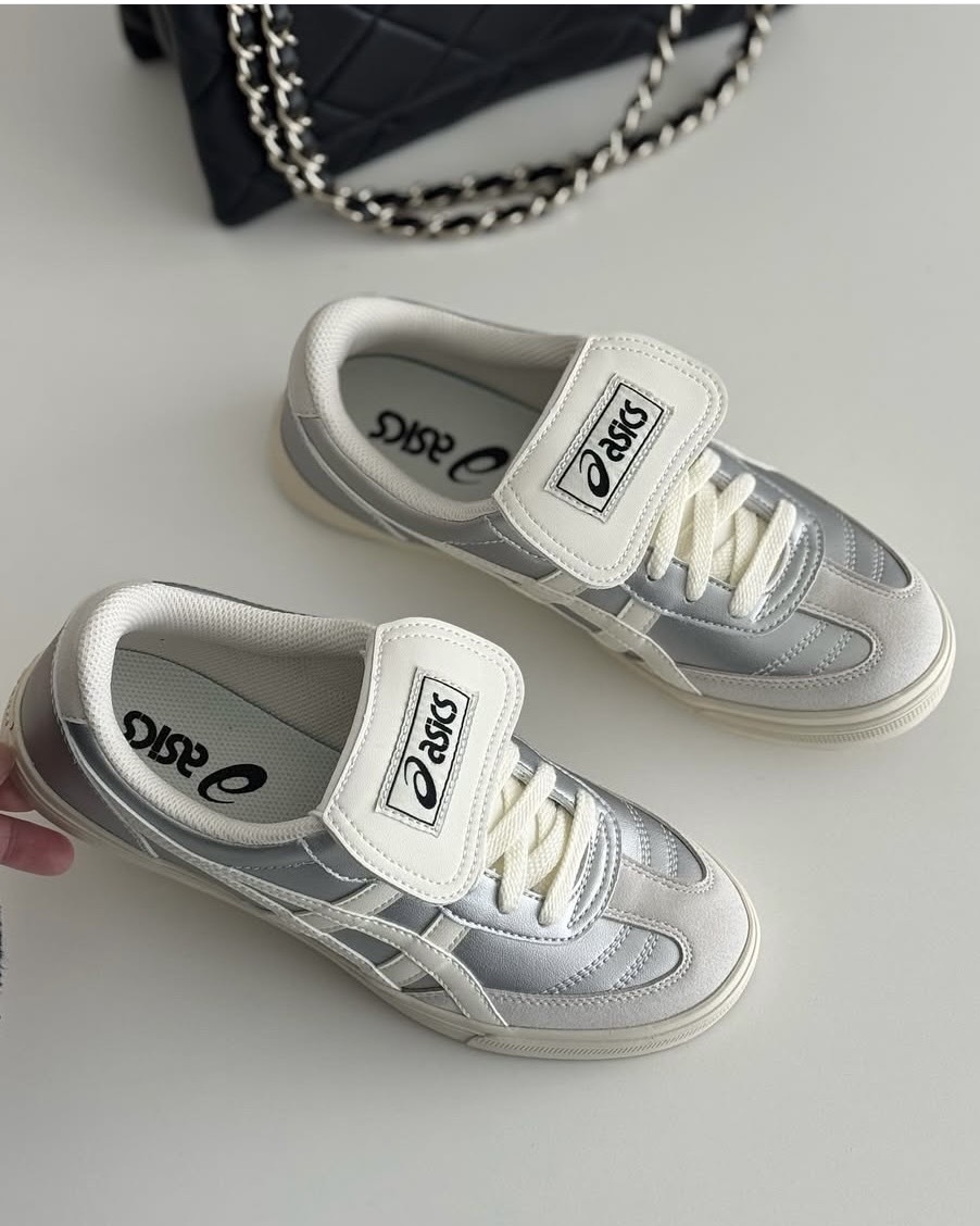 【現貨】Asics Aaron 2.0 翻蓋 板鞋 銀色