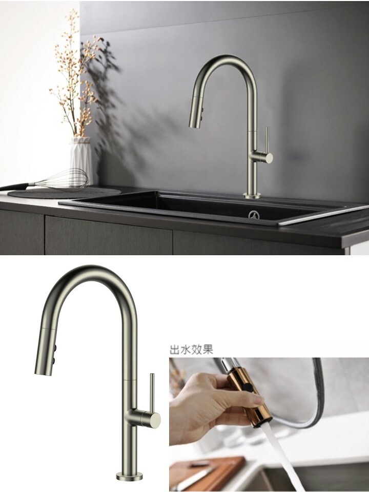 B1-112211-NB不銹鋼廚房伸縮龍頭